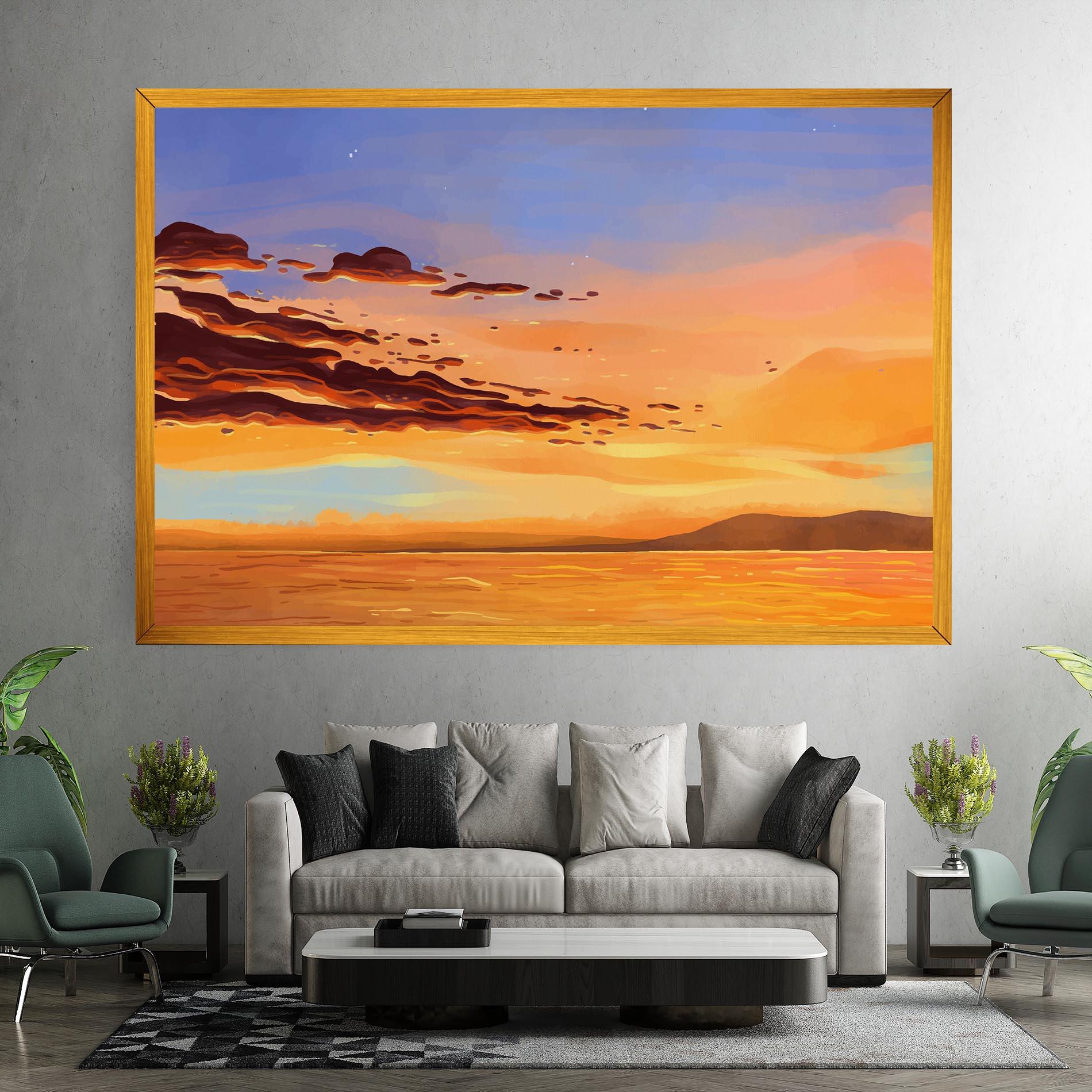 Vászonkép Dark Cloud Sunset mockup 7