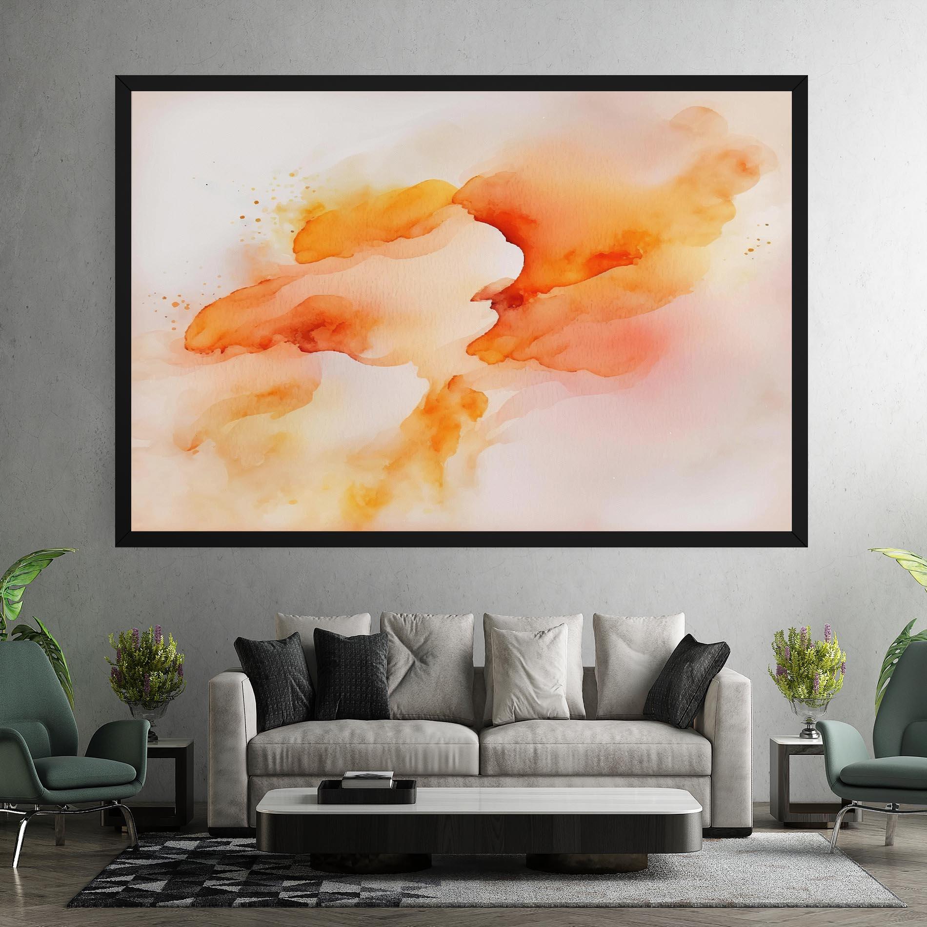 Vászonkép Abstract Orange Cloud mockup 7