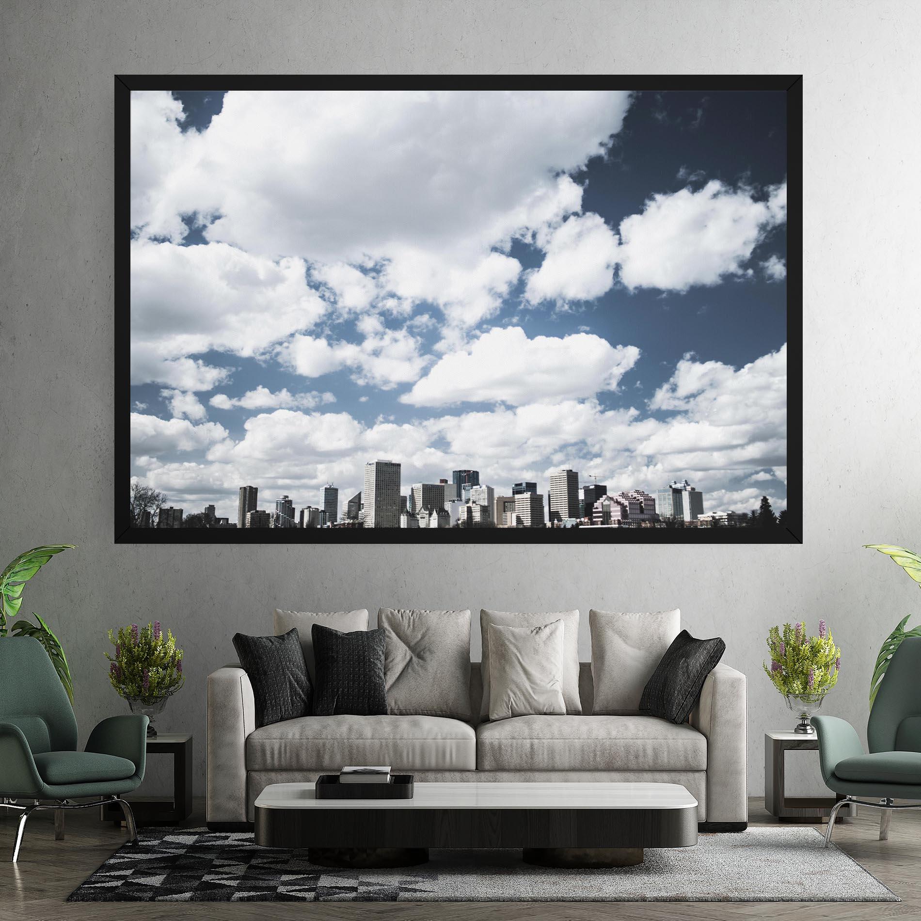 Vászonkép Clouds Over City mockup 7