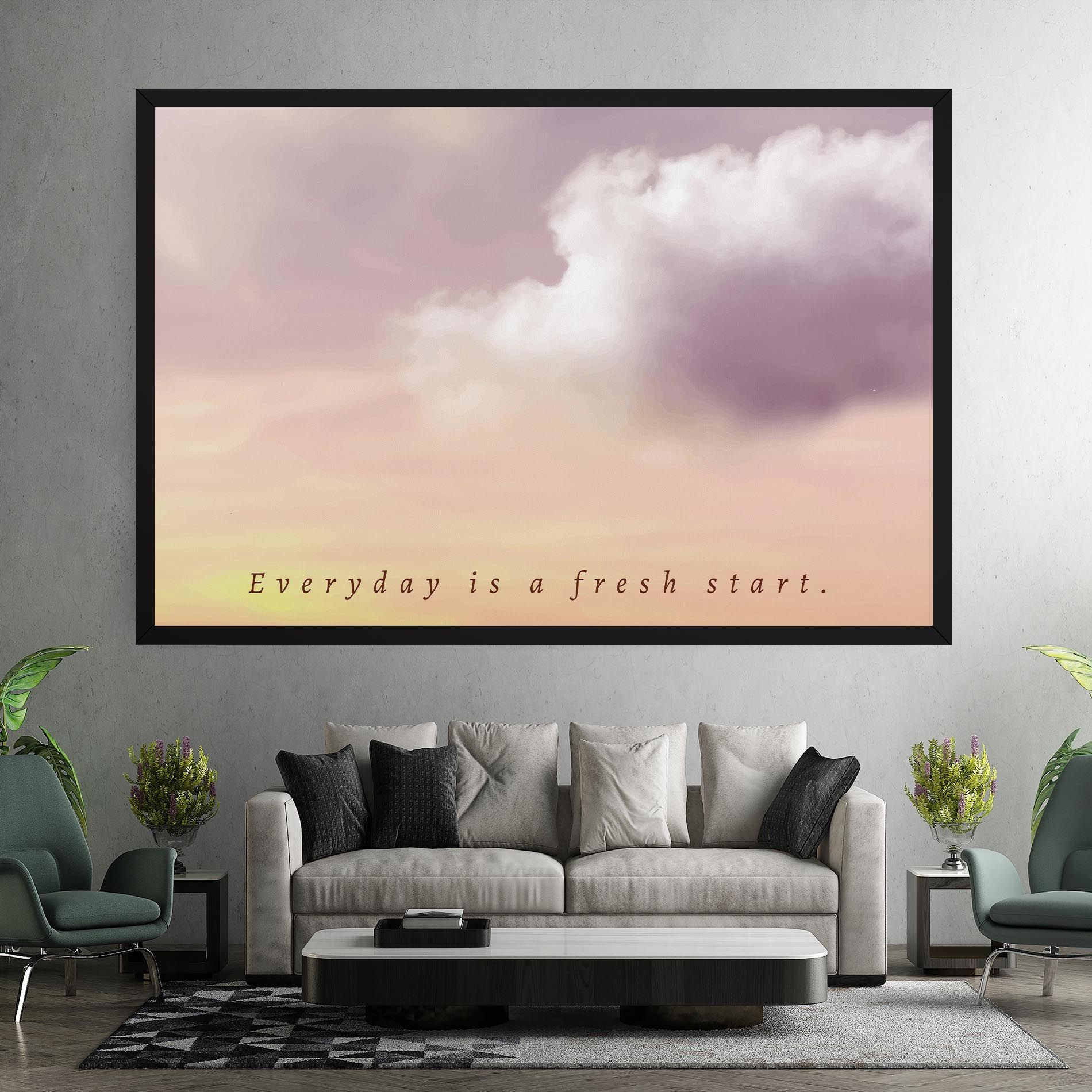 Clouds Text Cream mockup 7