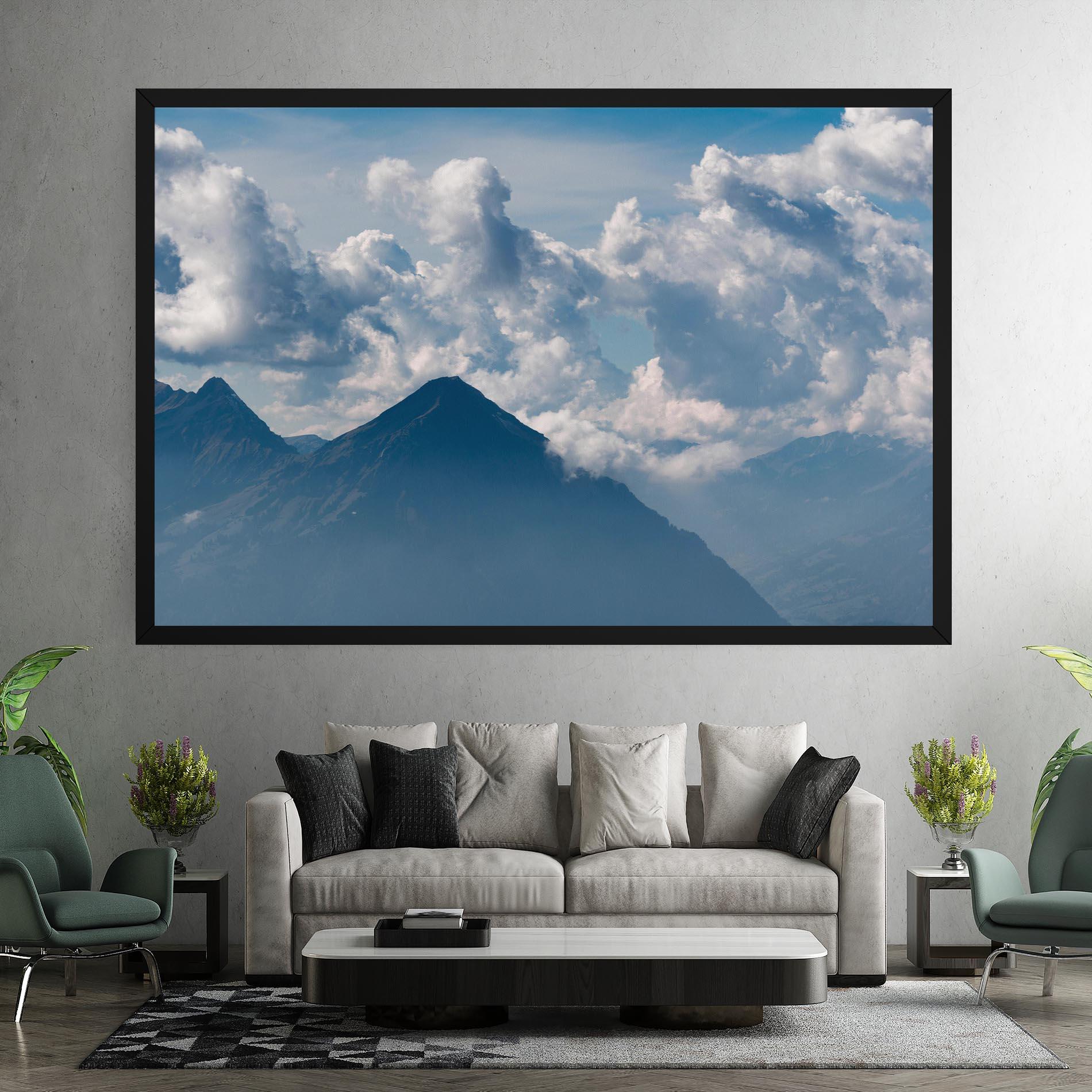 Vászonkép Cloudy View Mountain mockup 7