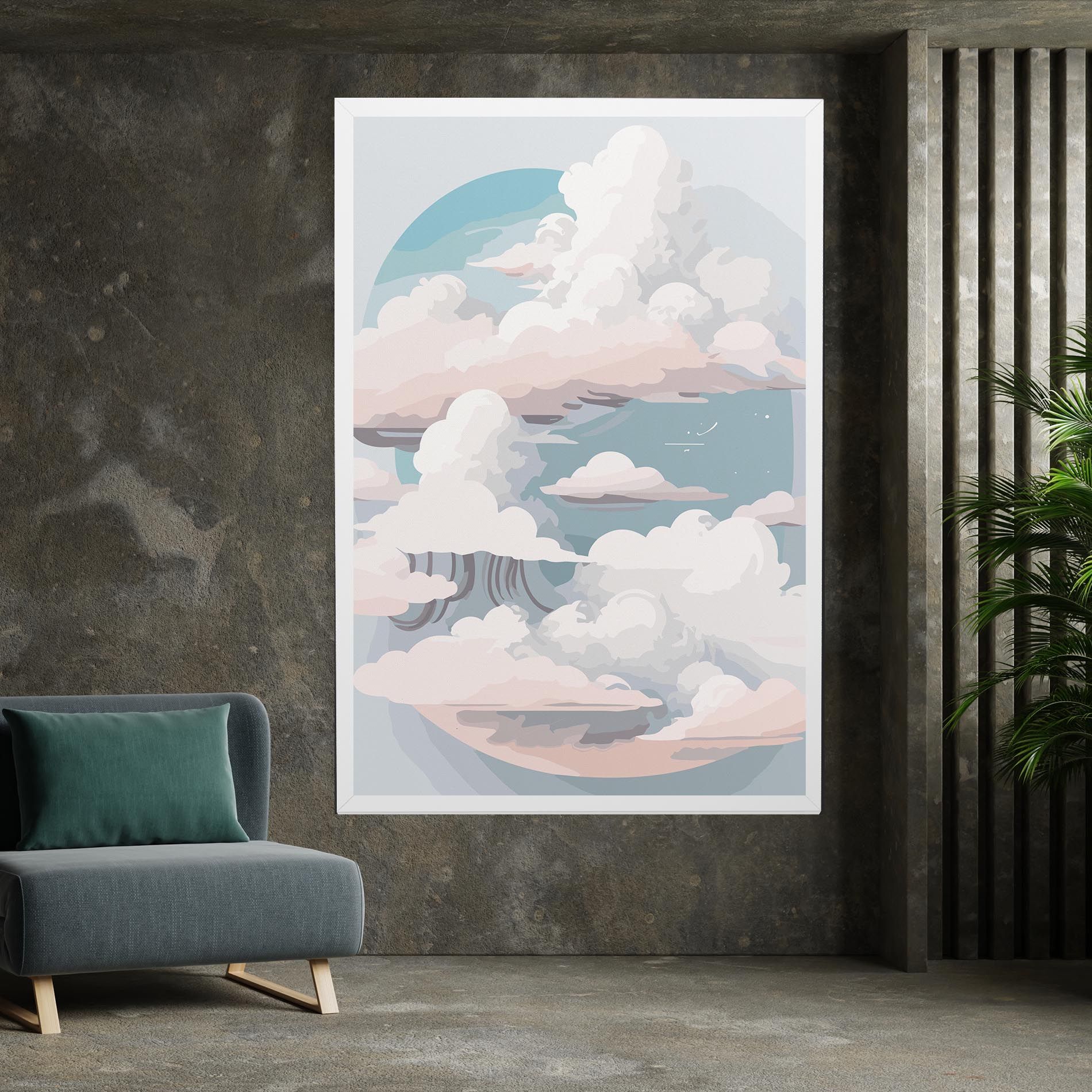 Cloud White Art mockup 7