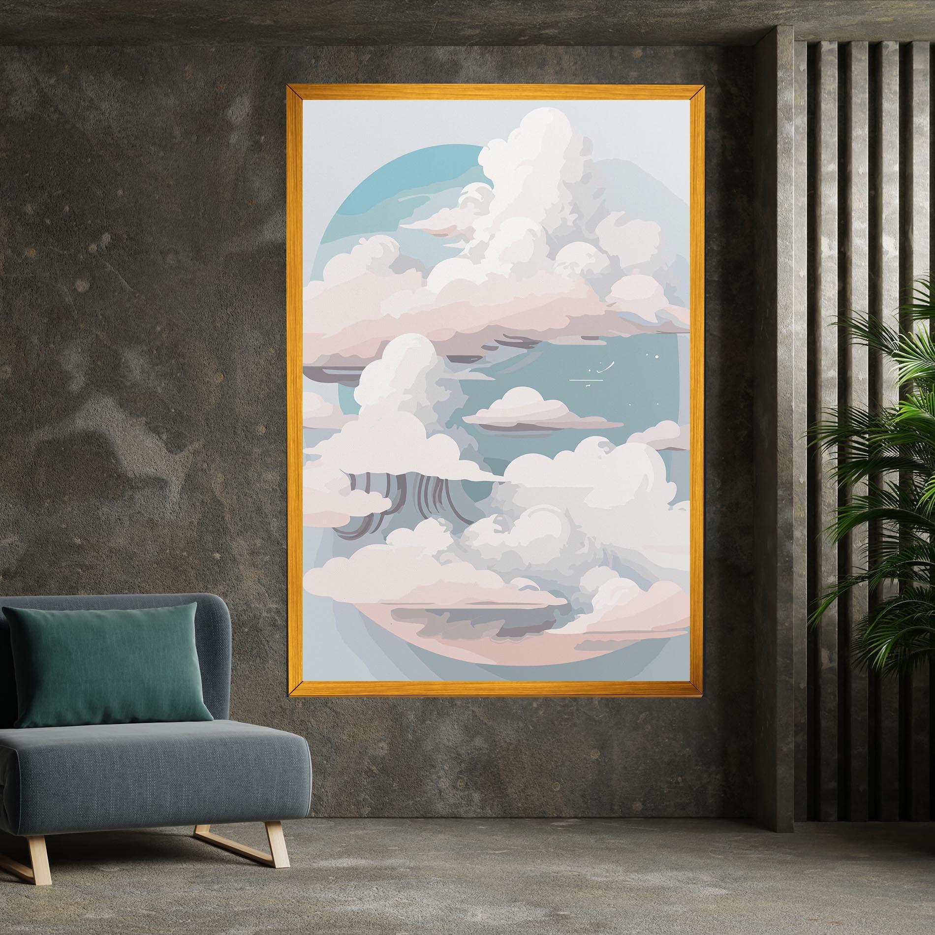 Vászonkép Cloud White Art mockup 7