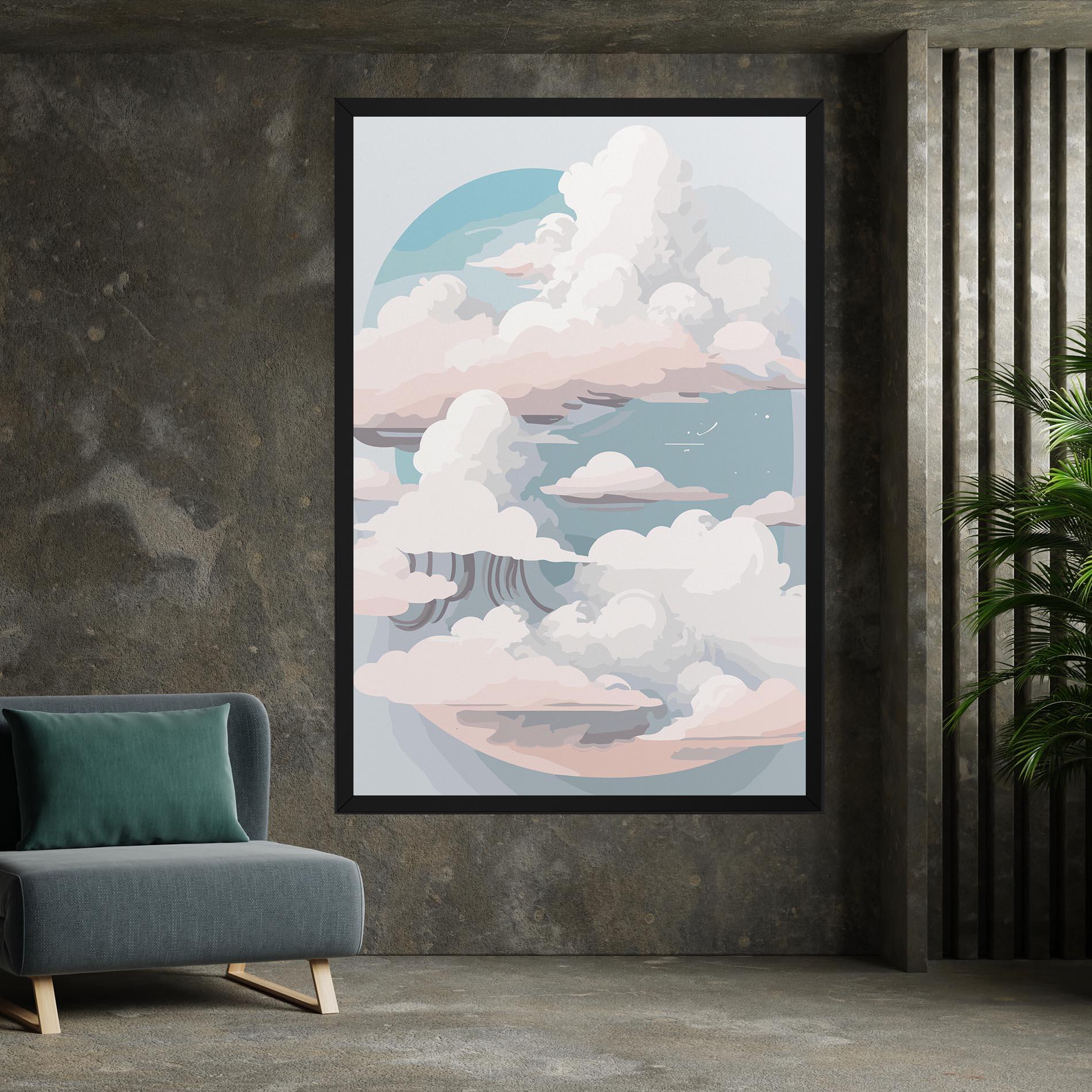 Vászonkép Cloud White Art mockup 7