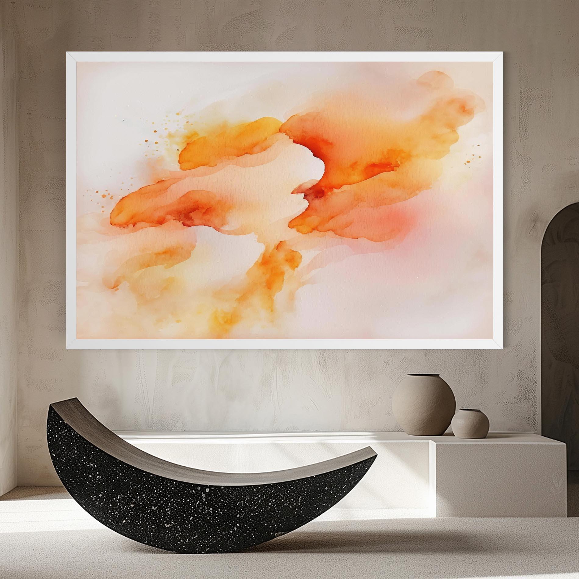 Vászonkép Abstract Orange Cloud mockup 8