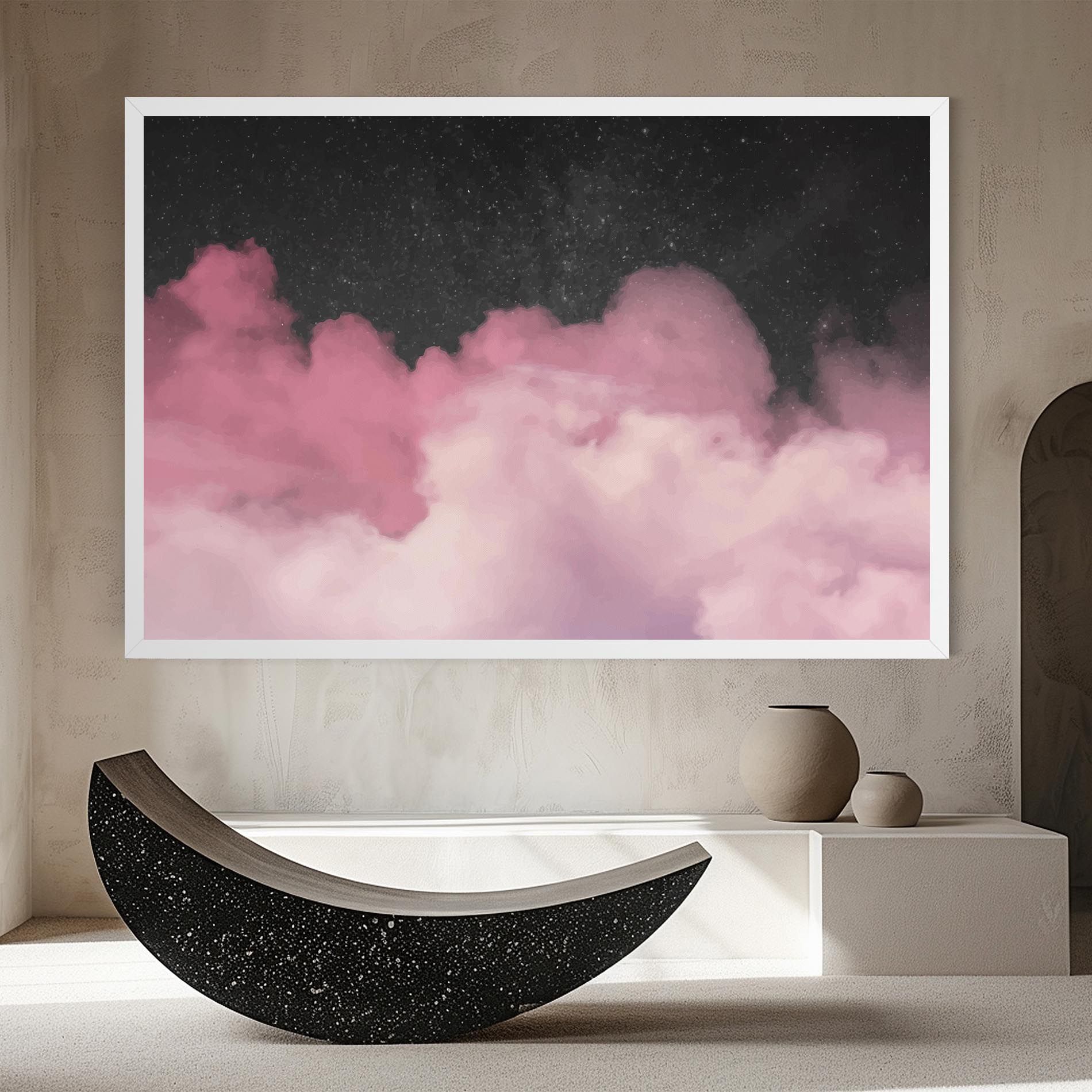 Clouds Watercolor Purple mockup 8