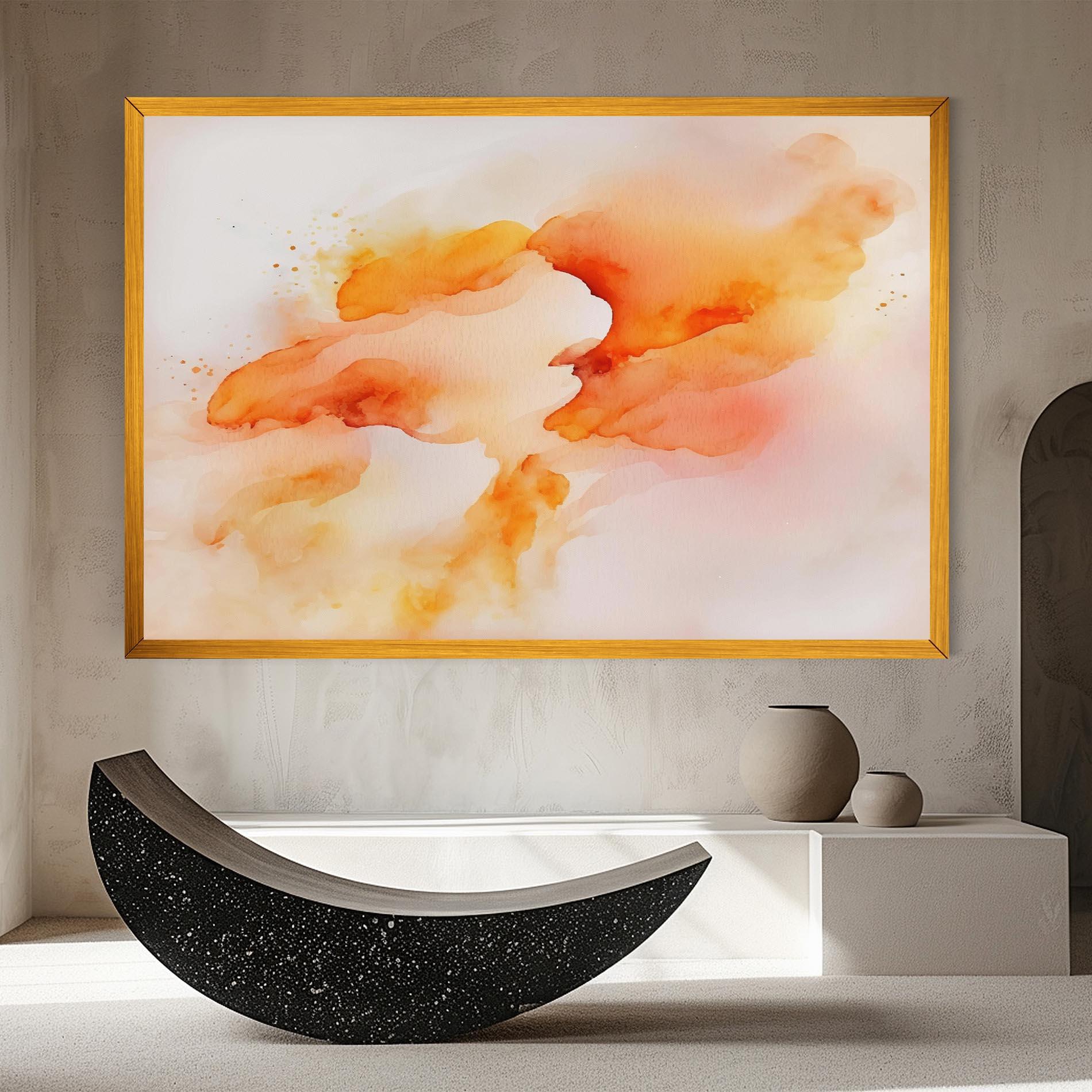 Vászonkép Abstract Orange Cloud mockup 8