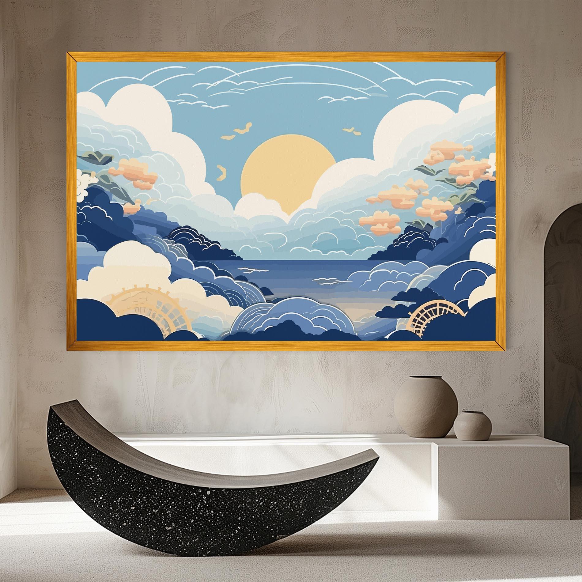 Vászonkép Big White Clouds mockup 8