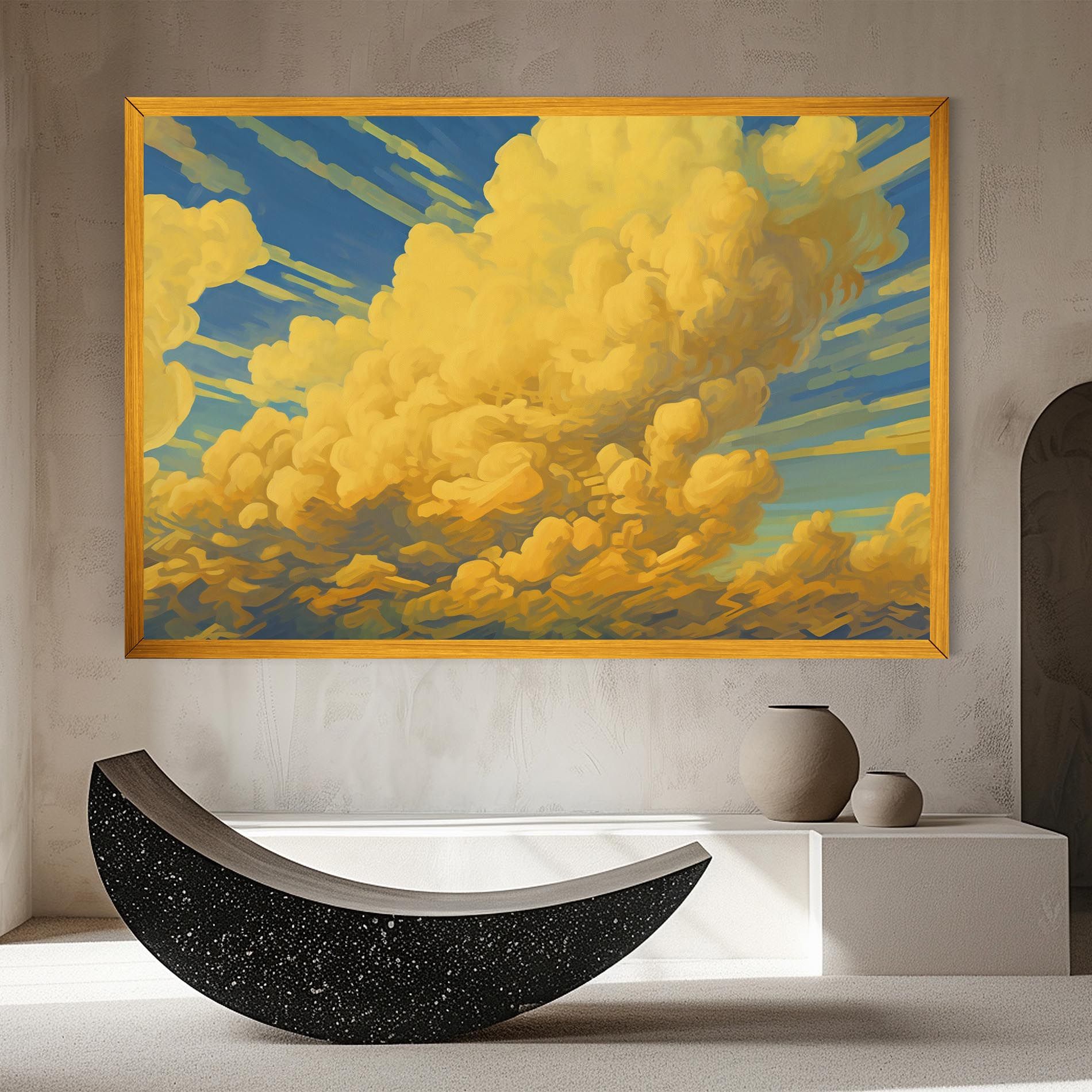 Big Yellow Cloud Art mockup 8