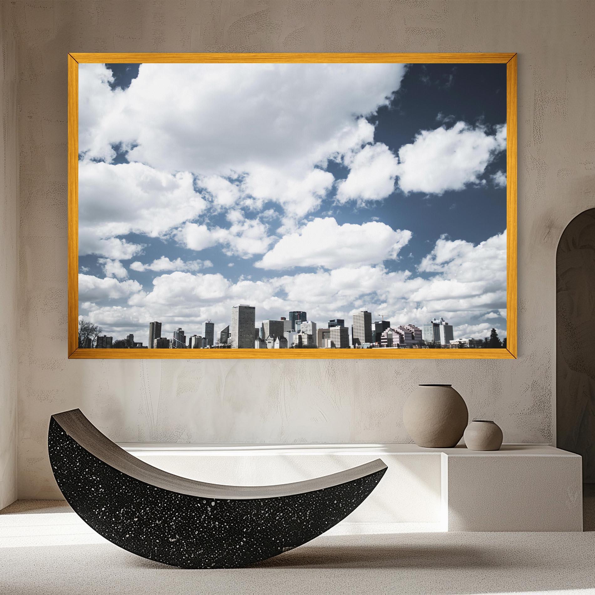 Vászonkép Clouds Over City mockup 8