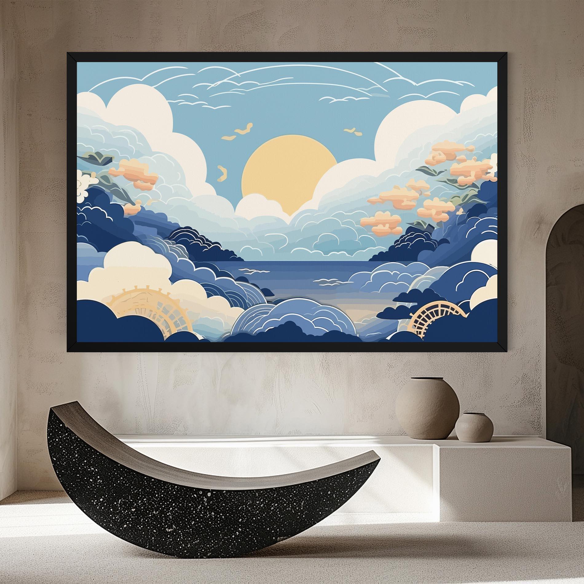 Vászonkép Big White Clouds mockup 8