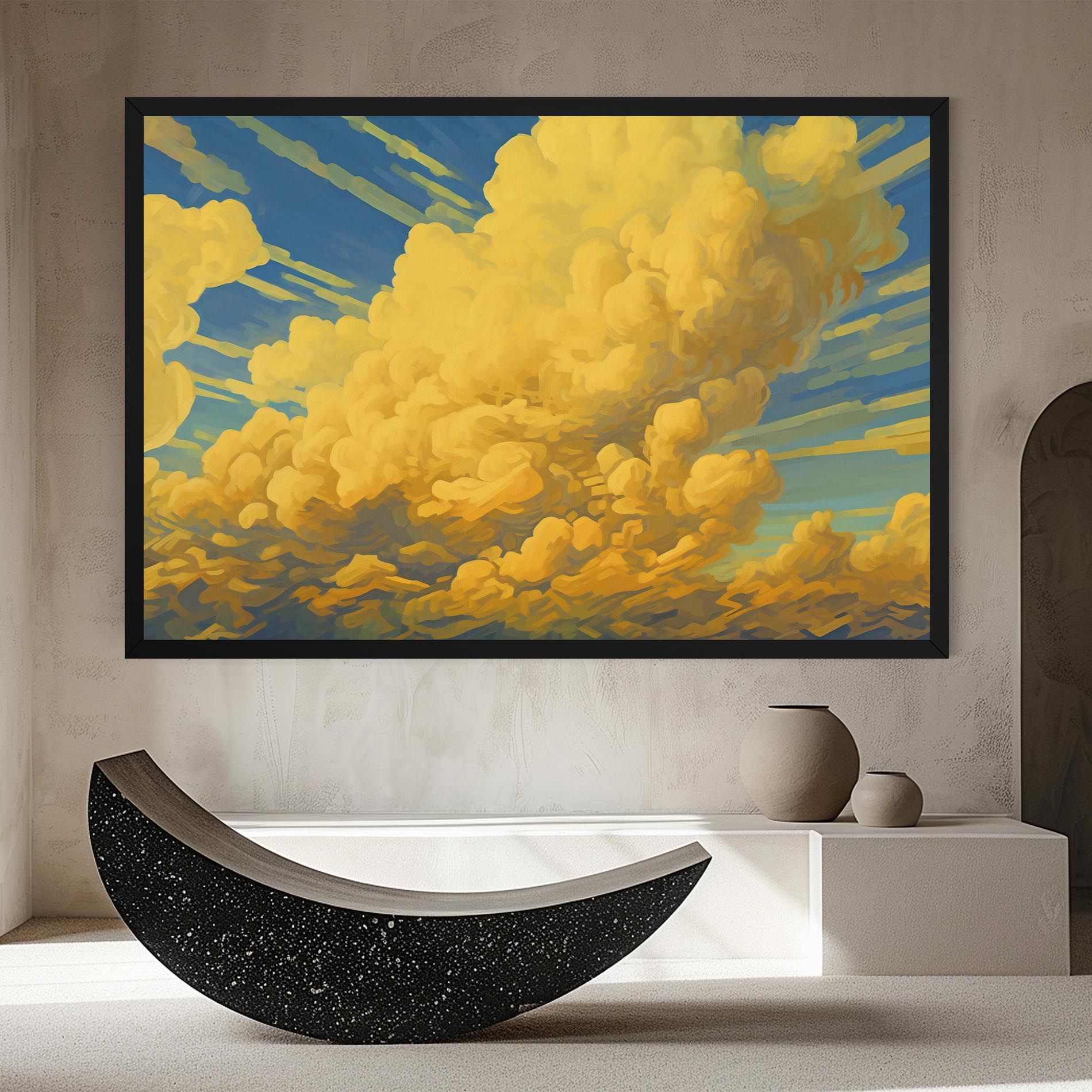 Big Yellow Cloud Art mockup 8