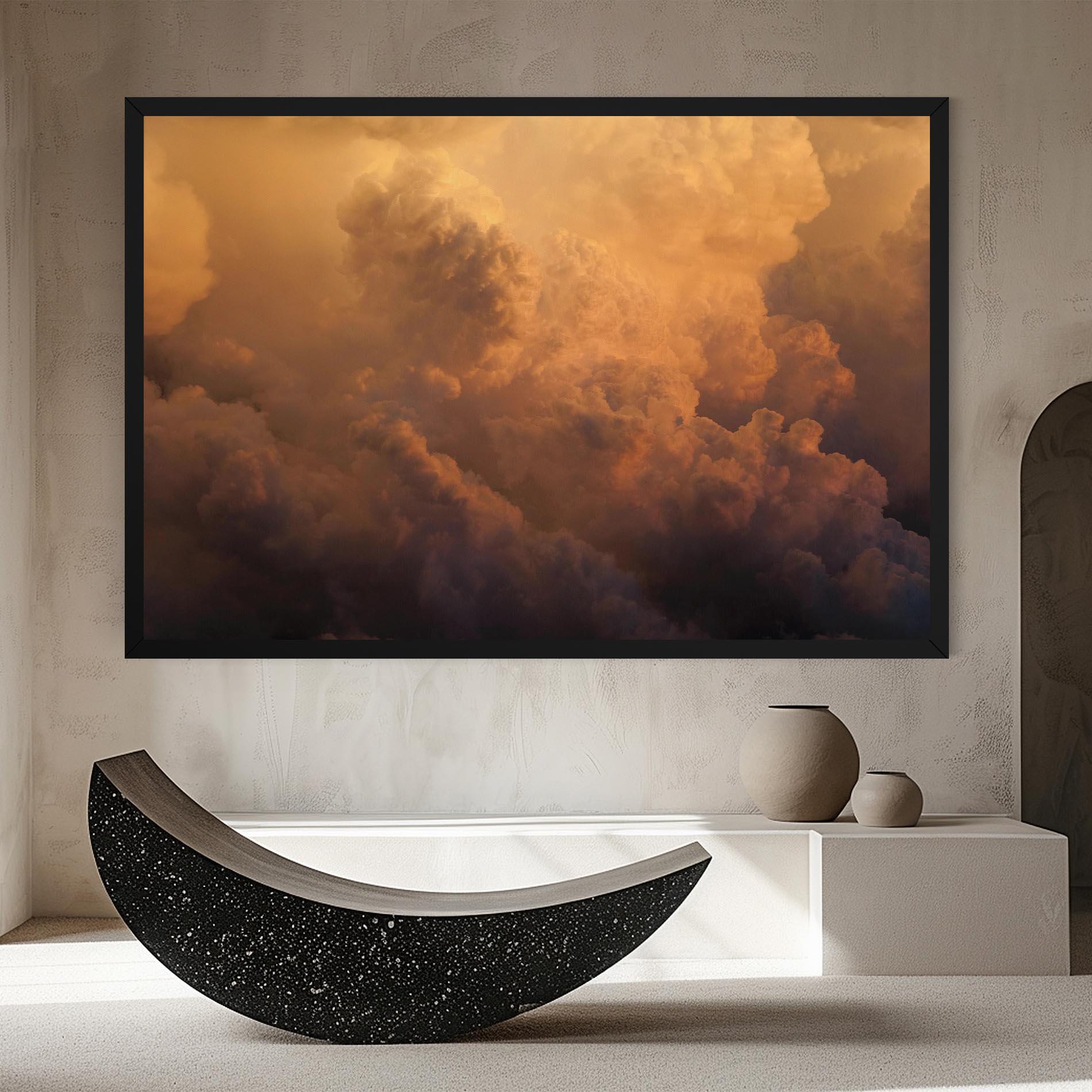 Vászonkép Brown Orange Clouds mockup 8