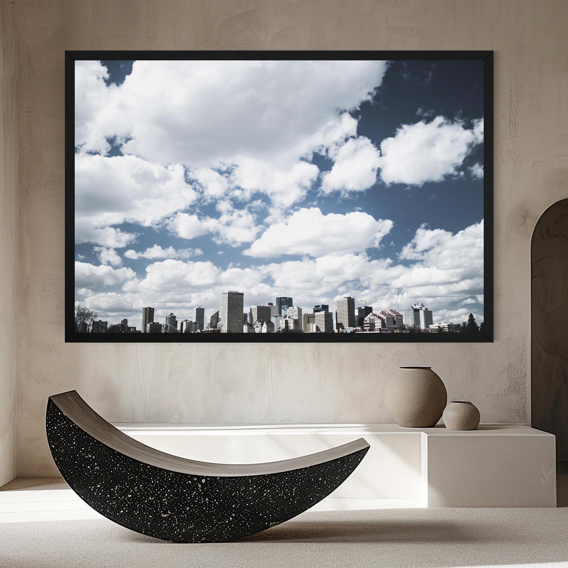 Vászonkép Clouds Over City mockup 8