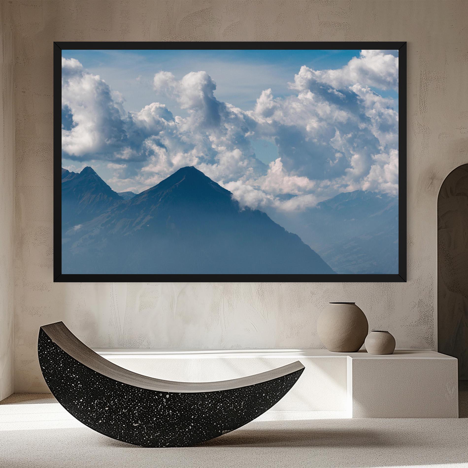 Vászonkép Cloudy View Mountain mockup 8