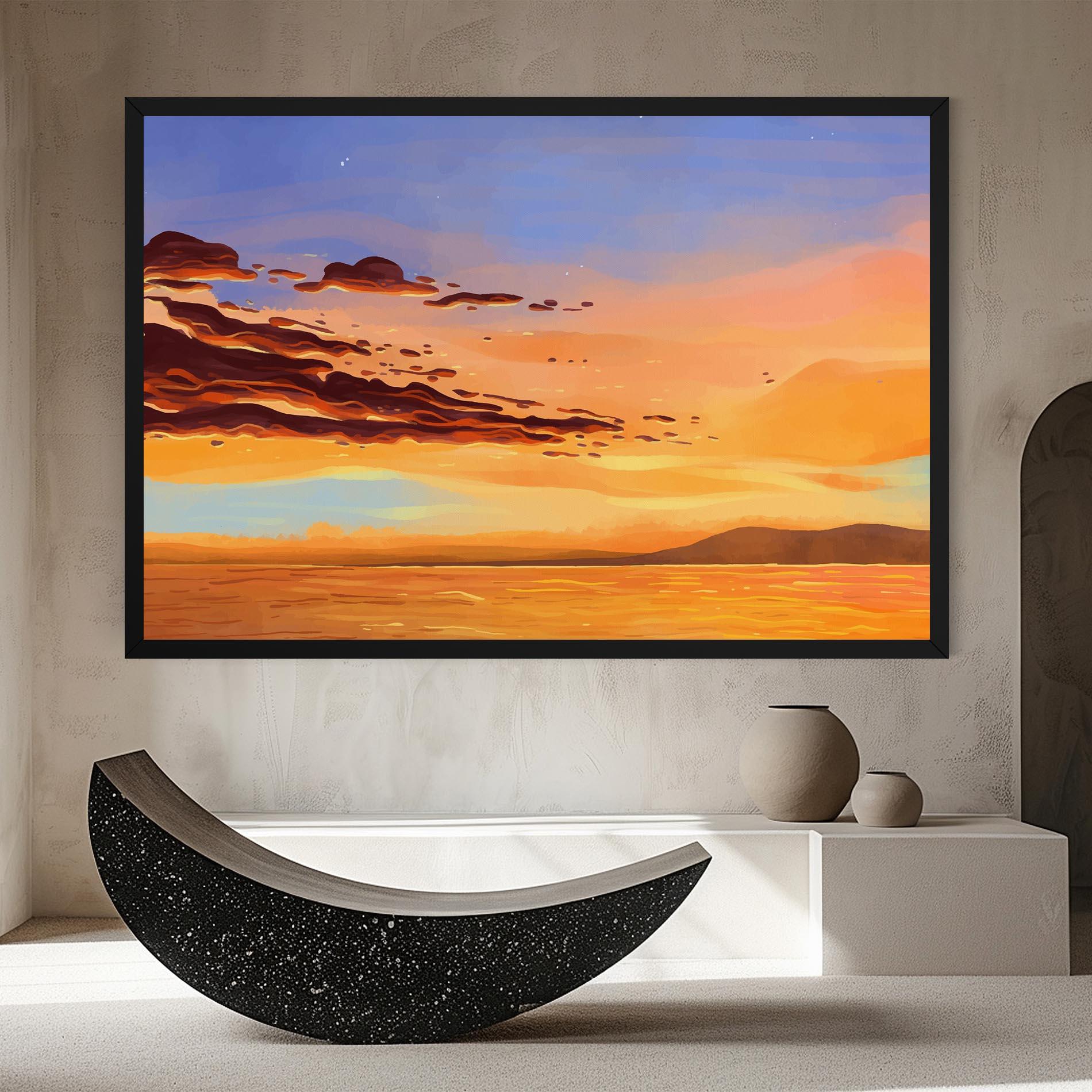 Vászonkép Dark Cloud Sunset mockup 8