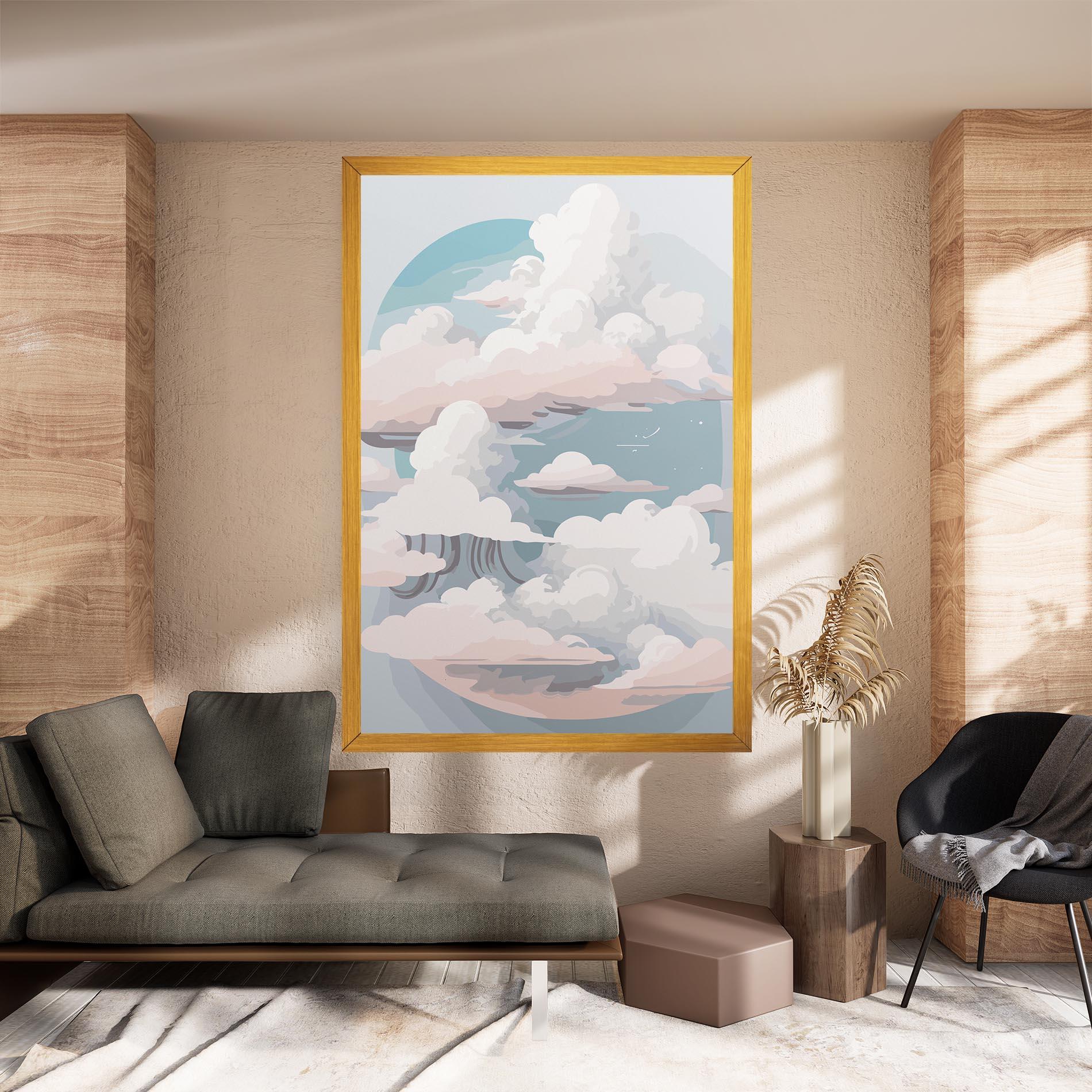 Vászonkép Cloud White Art mockup 8