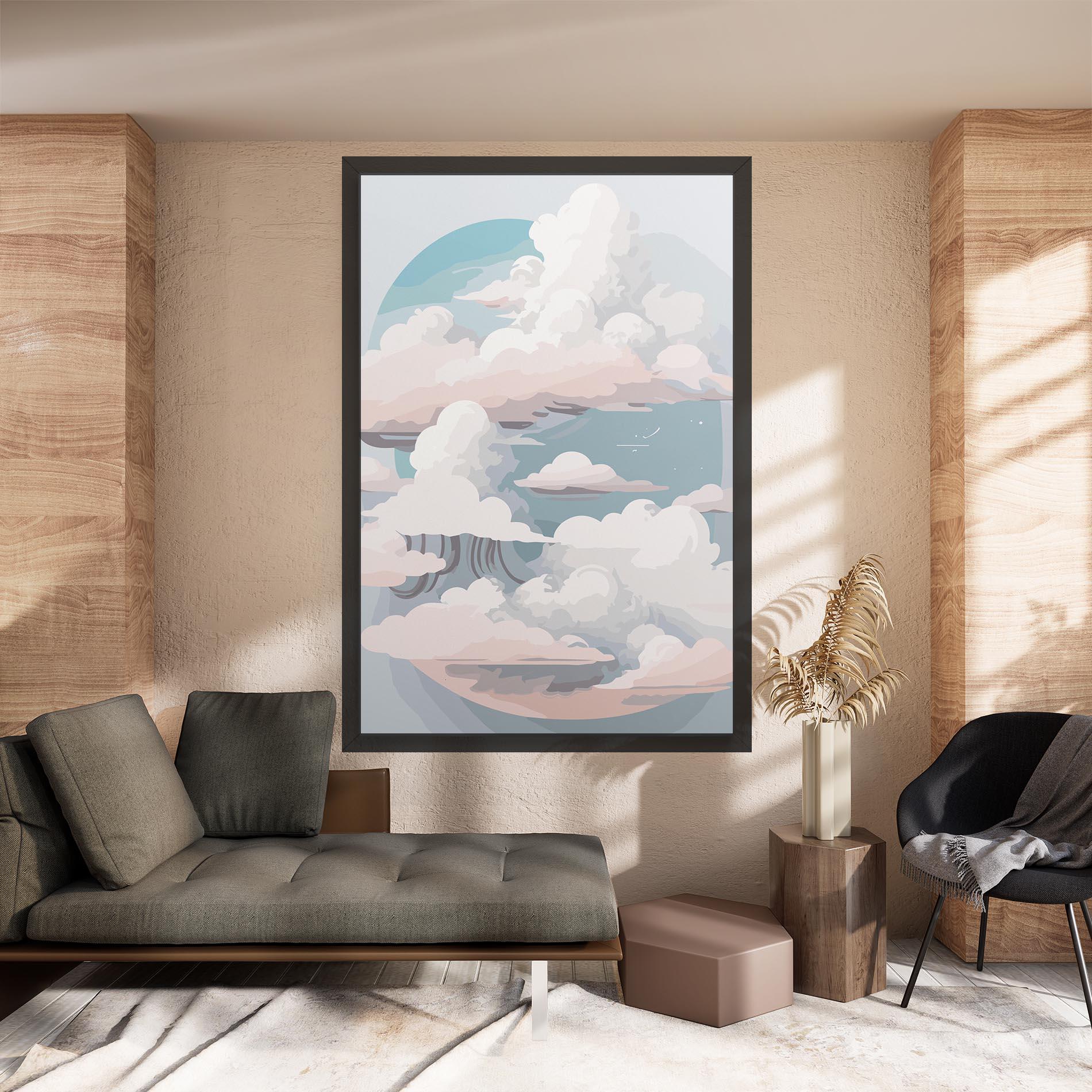 Vászonkép Cloud White Art mockup 8
