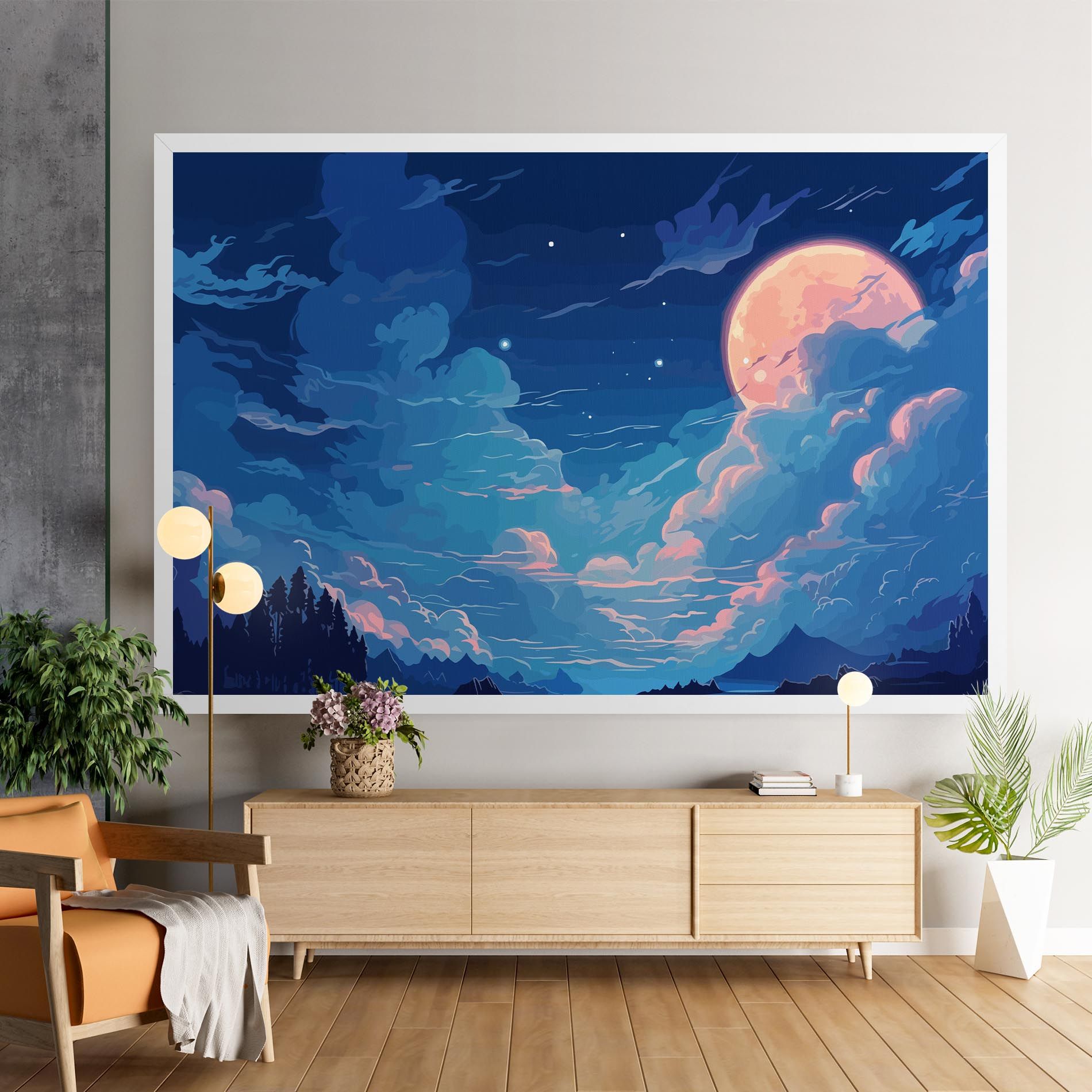 Blue Cloud Moon mockup 9