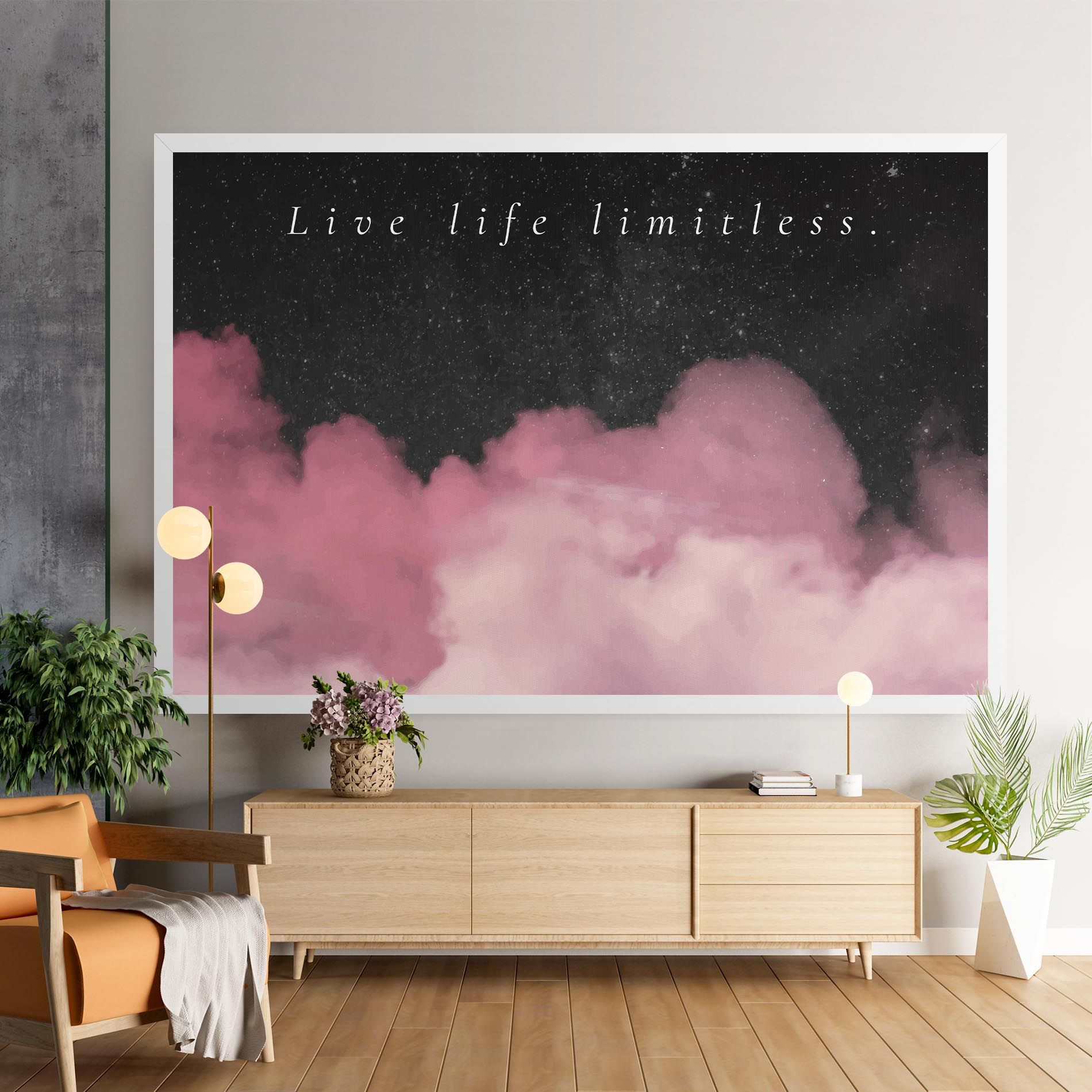 Clouds Text Pink mockup 9