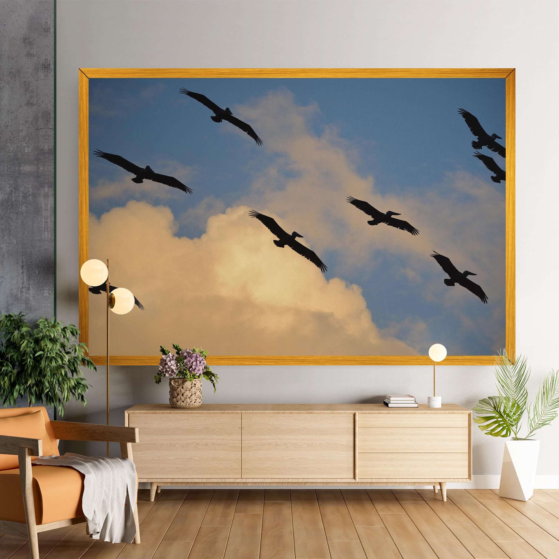 Bird Shilouette Cloud mockup 9