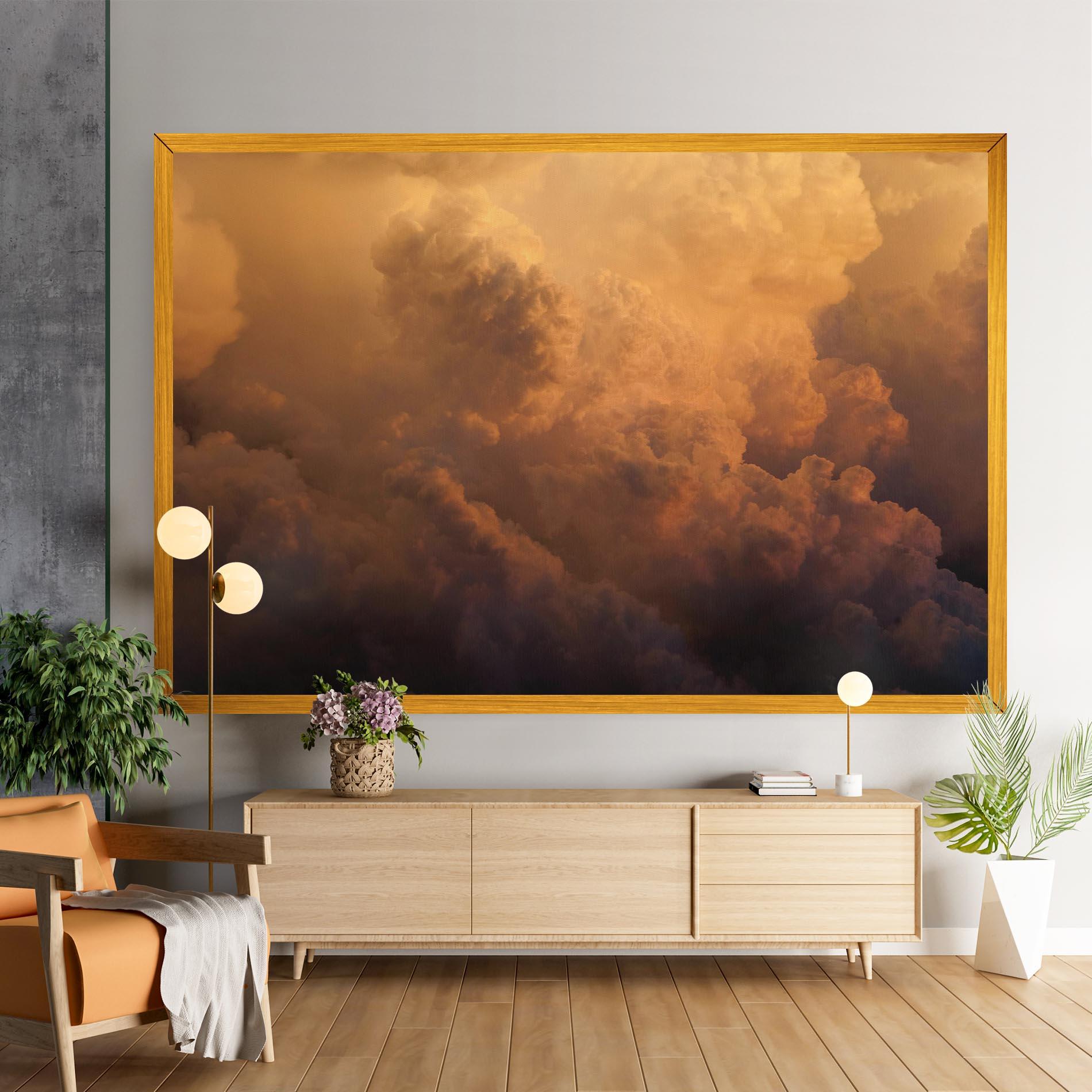 Vászonkép Brown Orange Clouds mockup 9