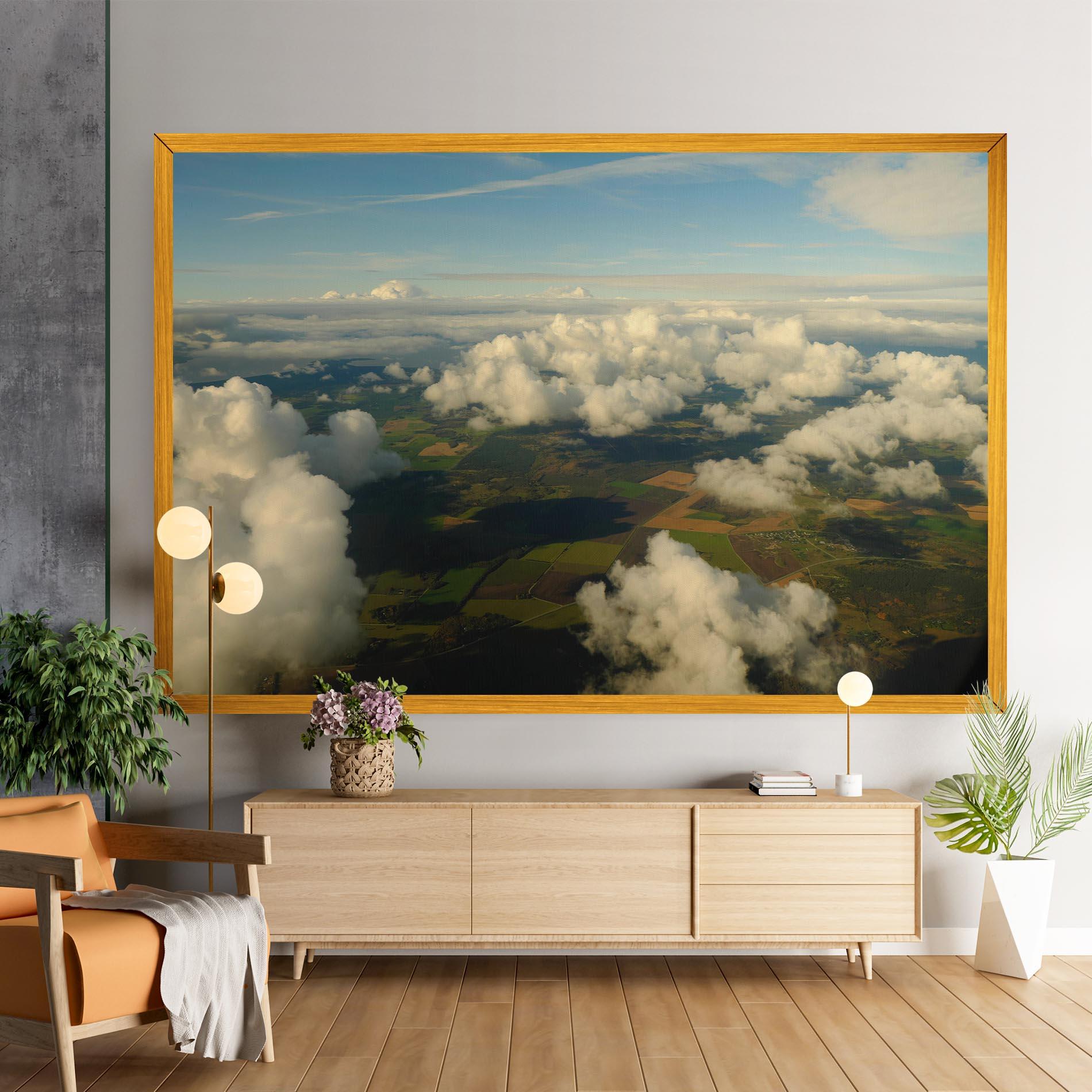 Vászonkép Clouds View From Plane mockup 9