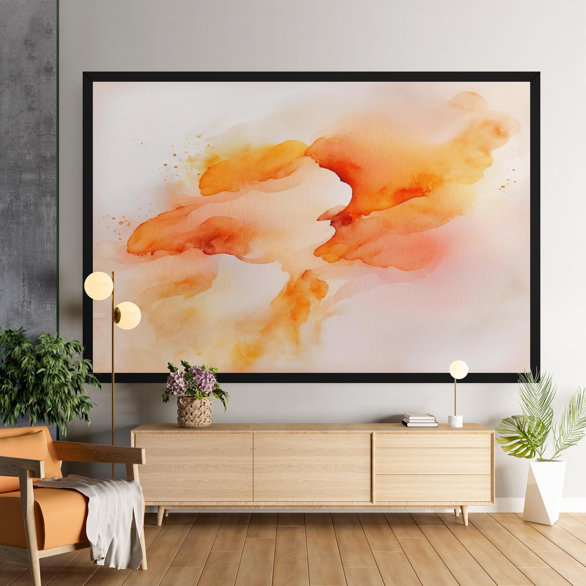 Vászonkép Abstract Orange Cloud mockup 9