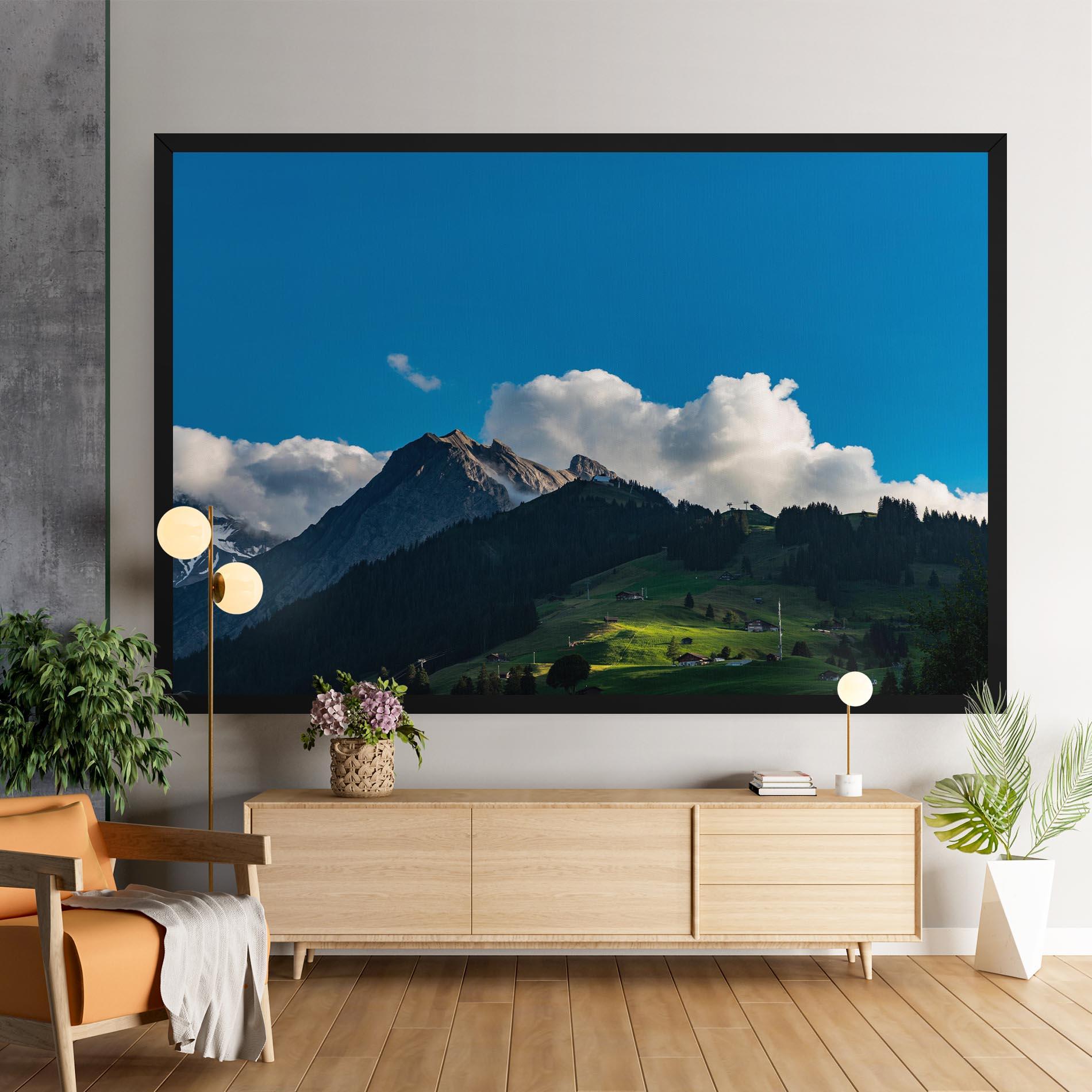 Vászonkép Beautiful Mountain Cloud View mockup 9