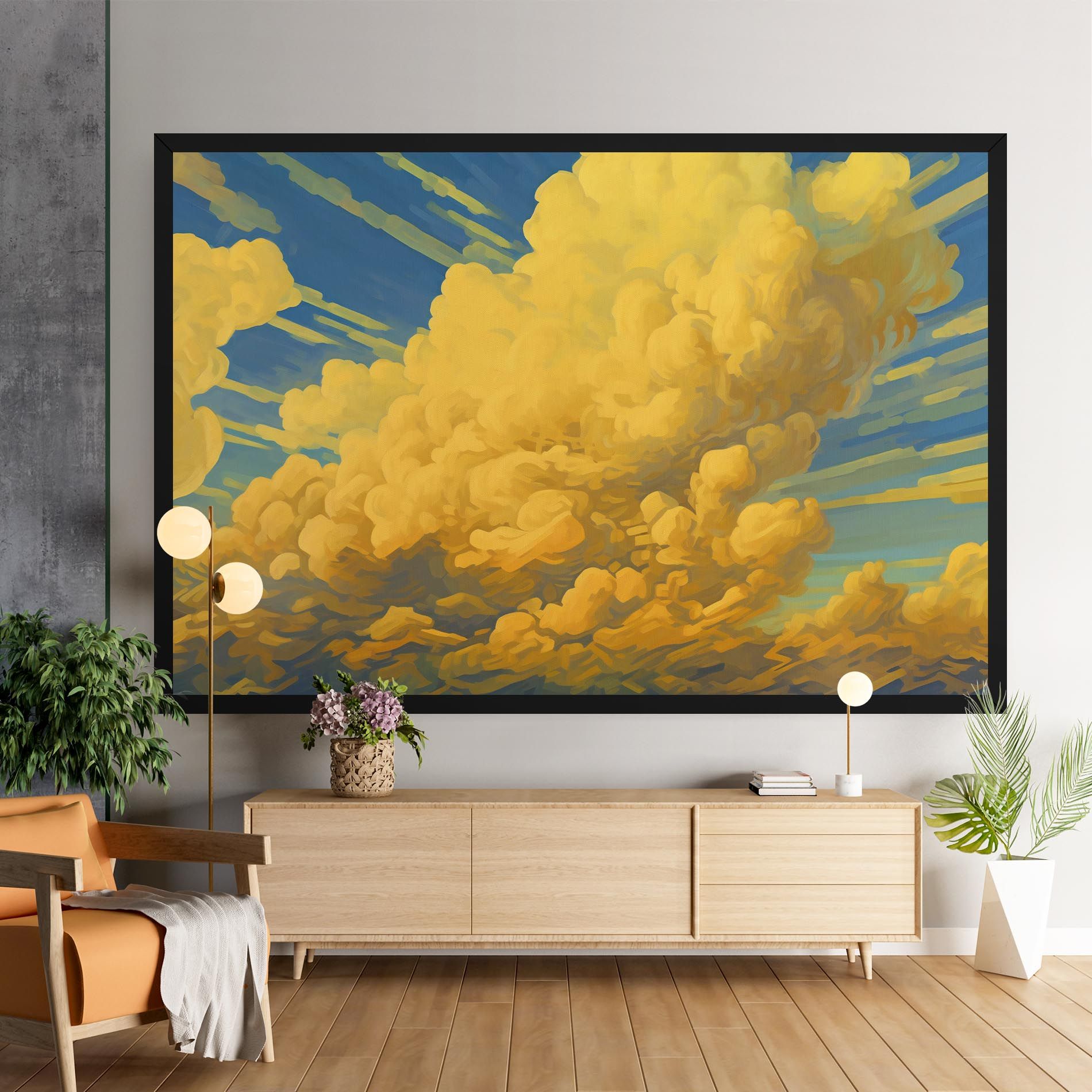 Big Yellow Cloud Art mockup 9