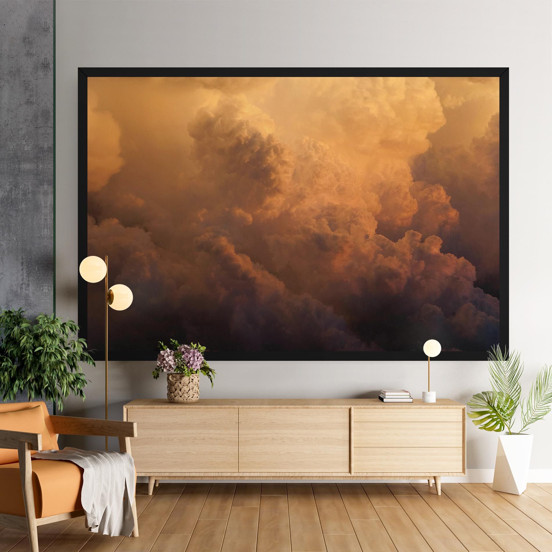 Brown Orange Clouds mockup 9