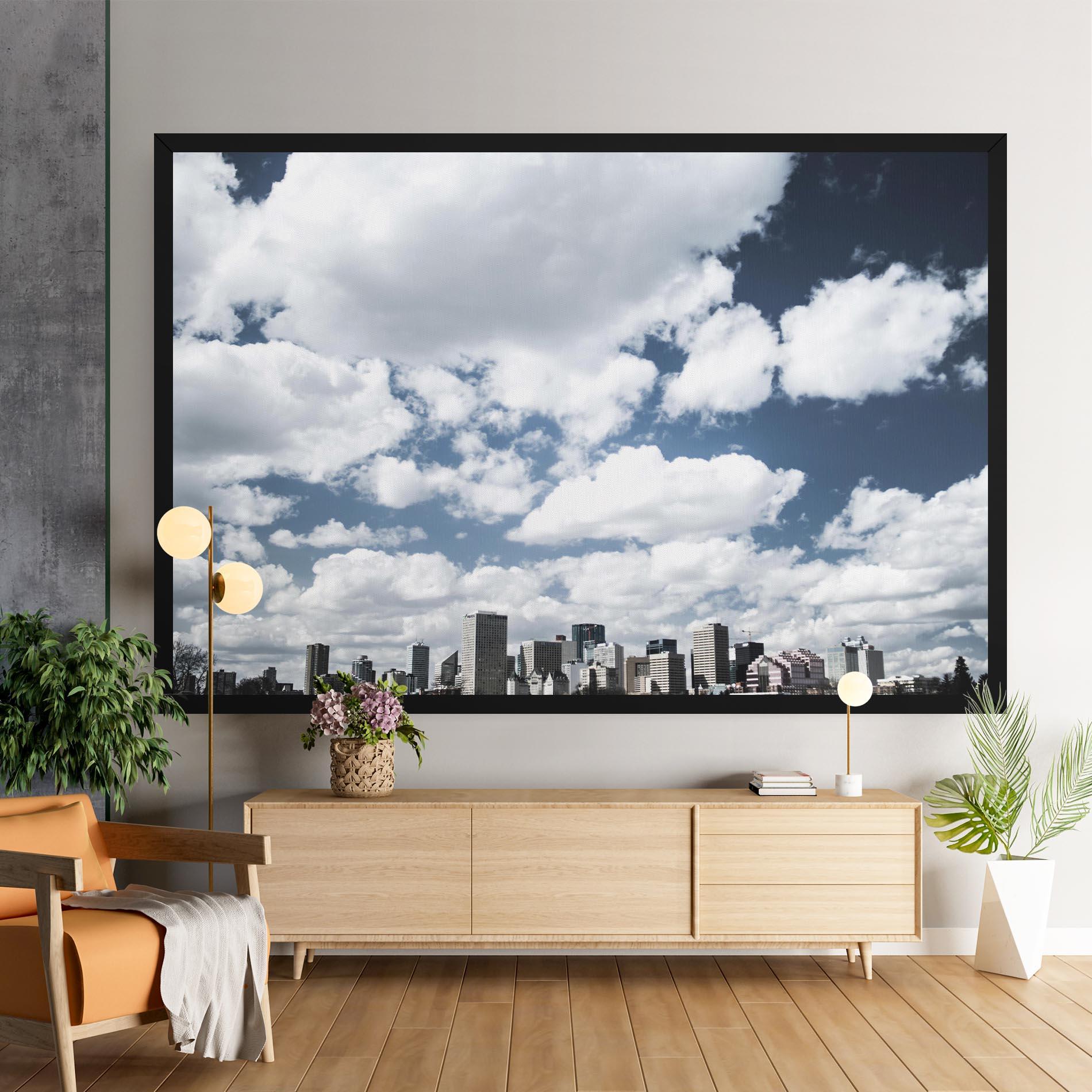 Vászonkép Clouds Over City mockup 9