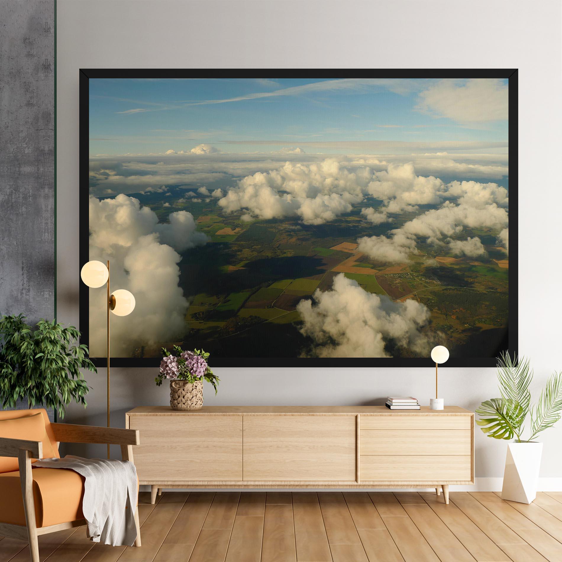 Vászonkép Clouds View From Plane mockup 9