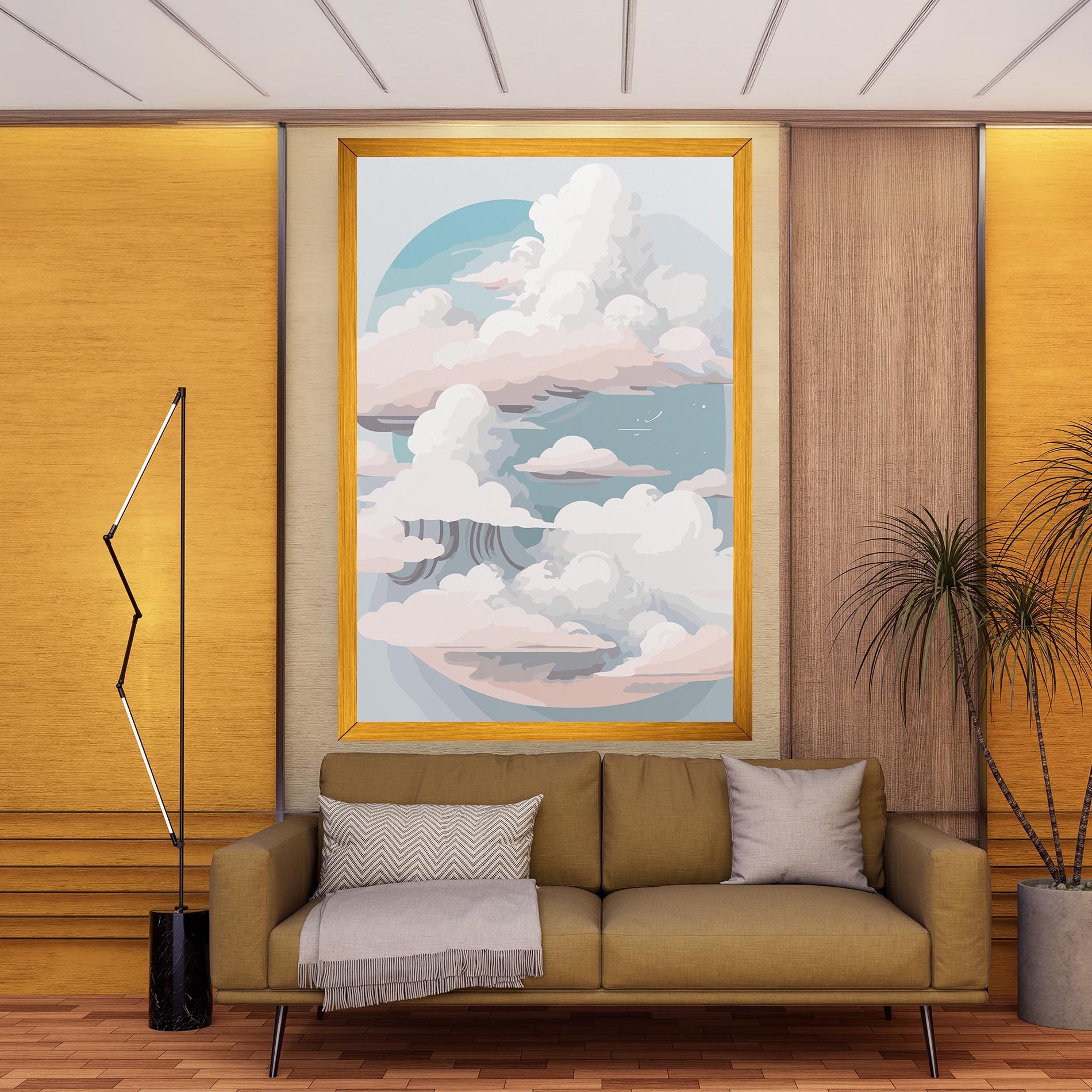 Cloud White Art mockup 9