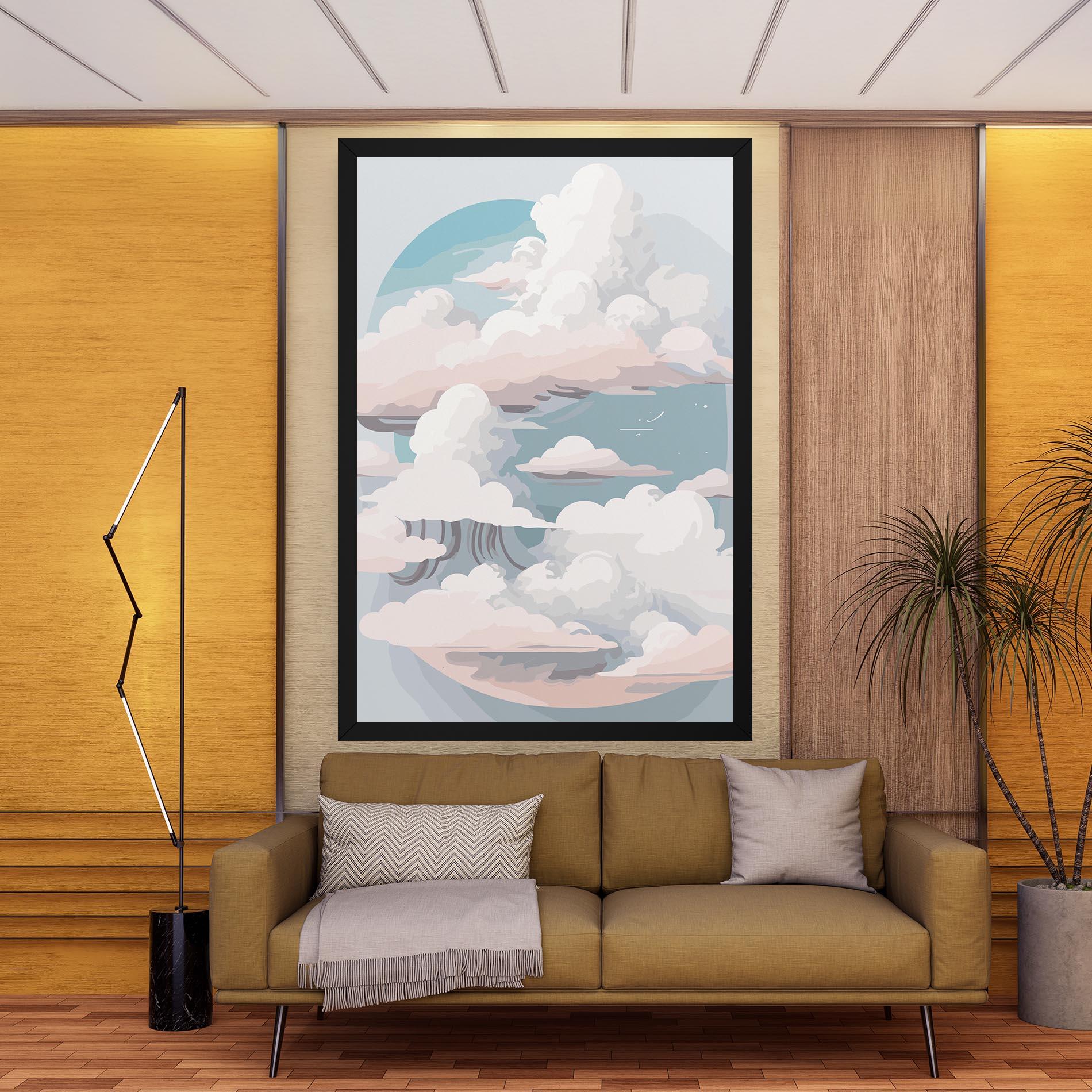 Vászonkép Cloud White Art mockup 9