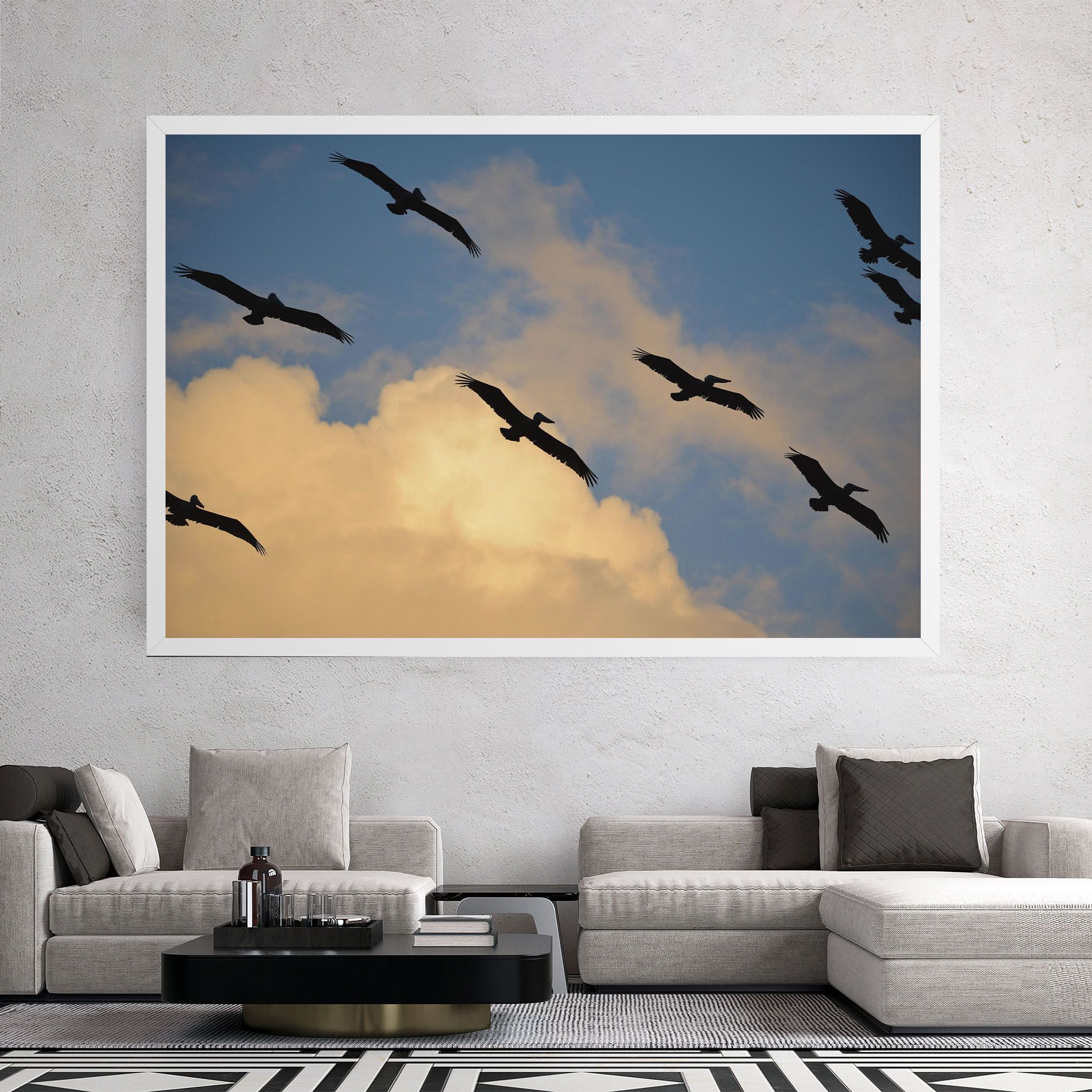 Bird Shilouette Cloud mockup 2
