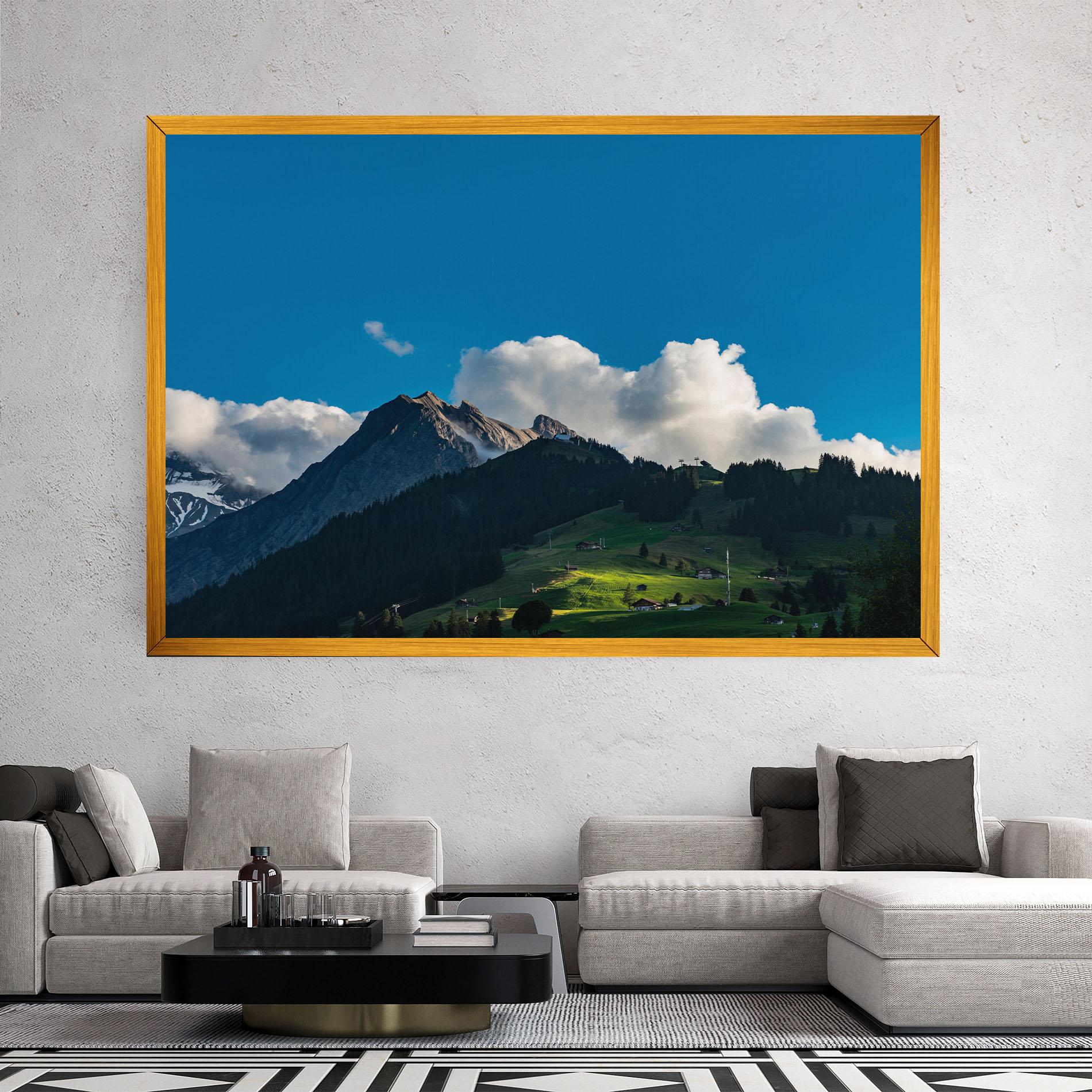 Vászonkép Beautiful Mountain Cloud View mockup 2