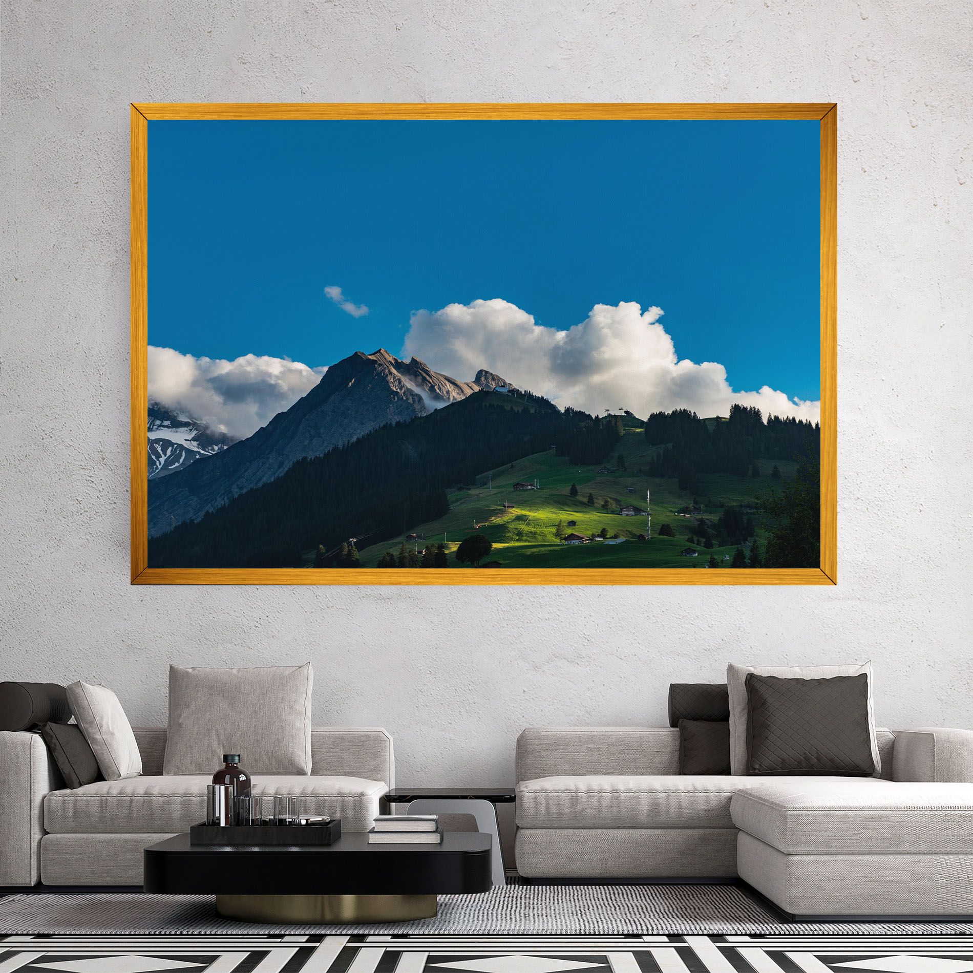 Beautiful Mountain Cloud View mockup 2