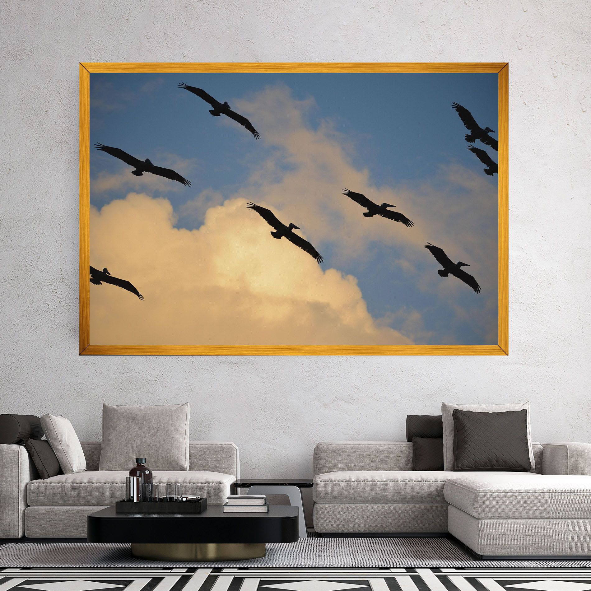 Bird Shilouette Cloud mockup 2