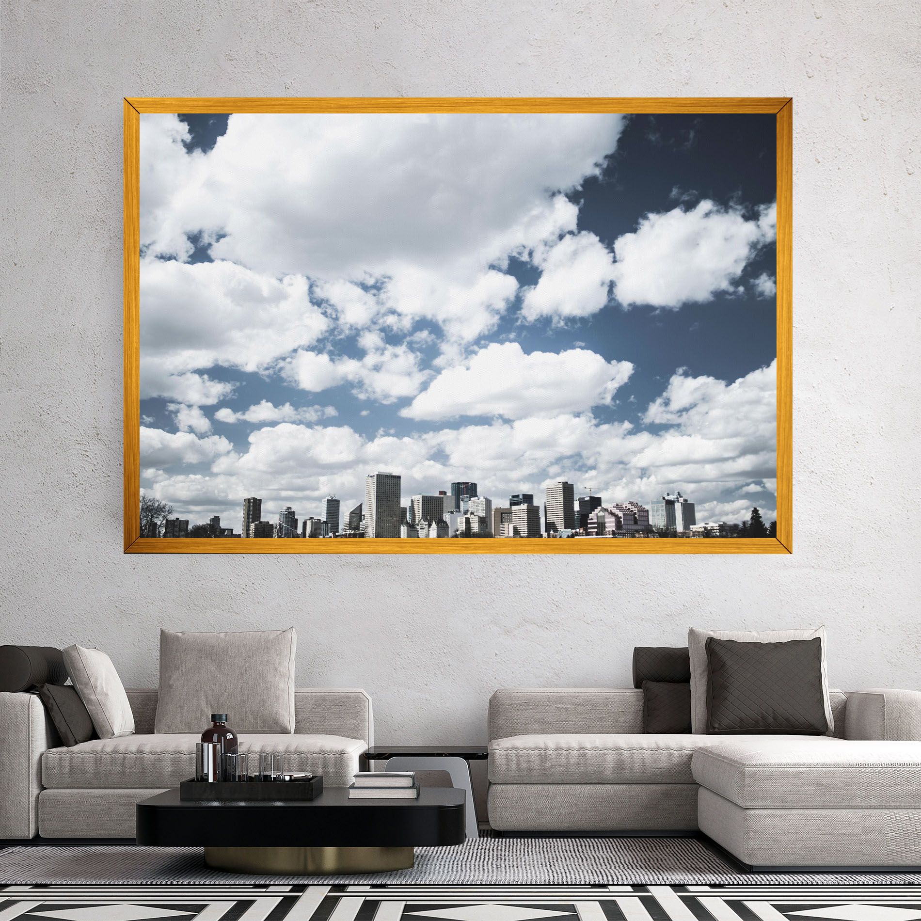 Clouds Over City mockup 2