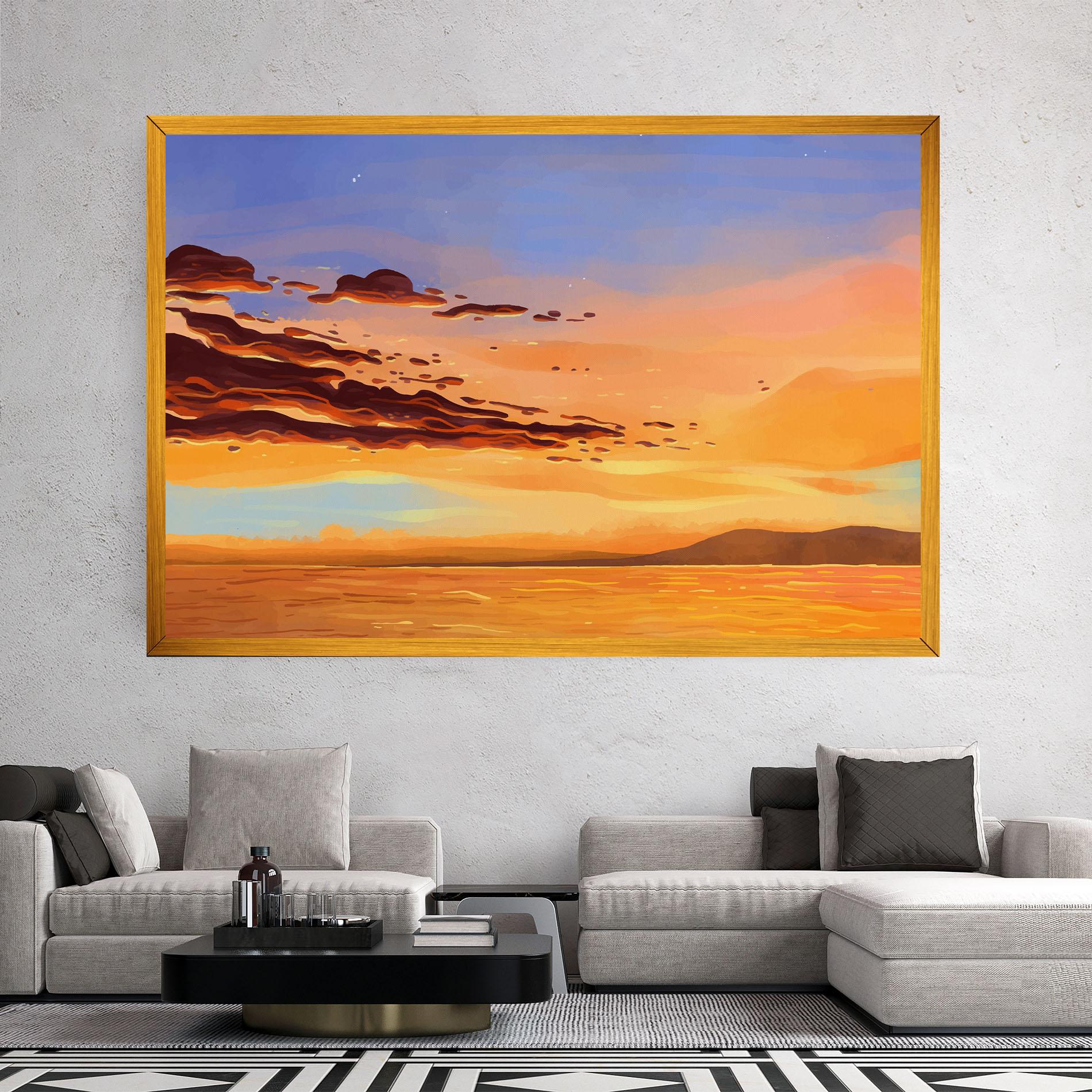 Vászonkép Dark Cloud Sunset mockup 2