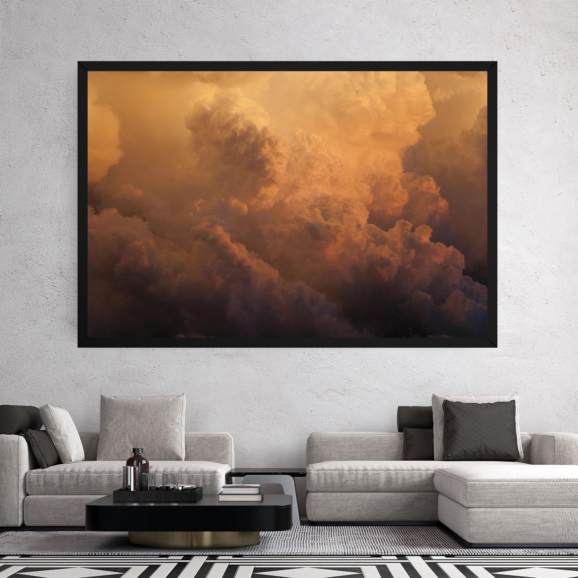 Brown Orange Clouds mockup 2