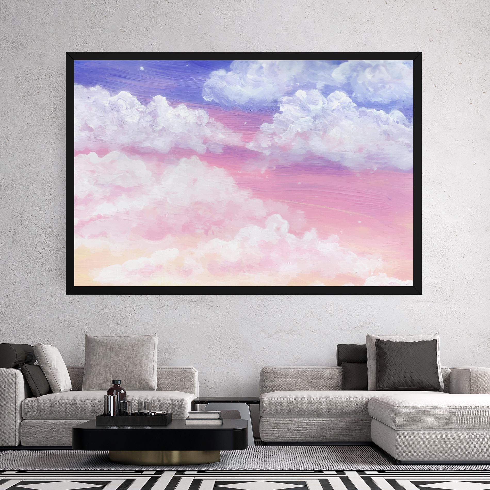 Vászonkép Cloud Paint Texture mockup 2