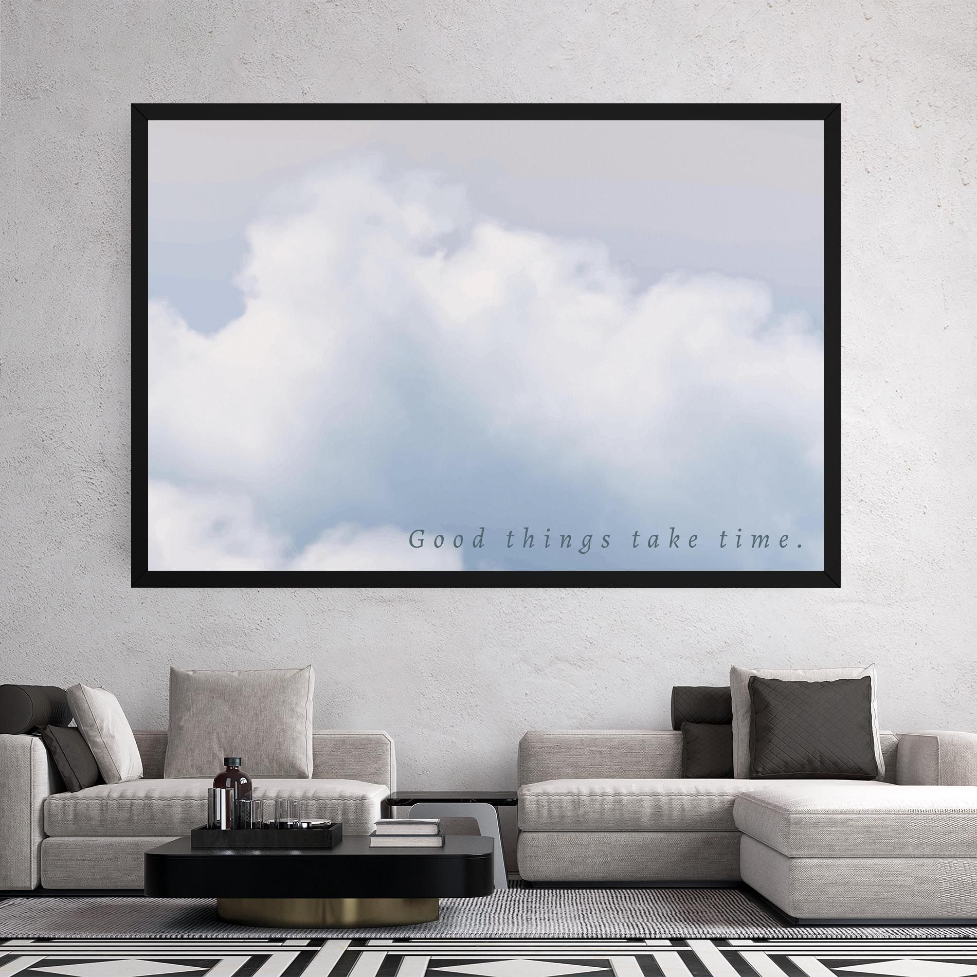 Clouds Text White mockup 2