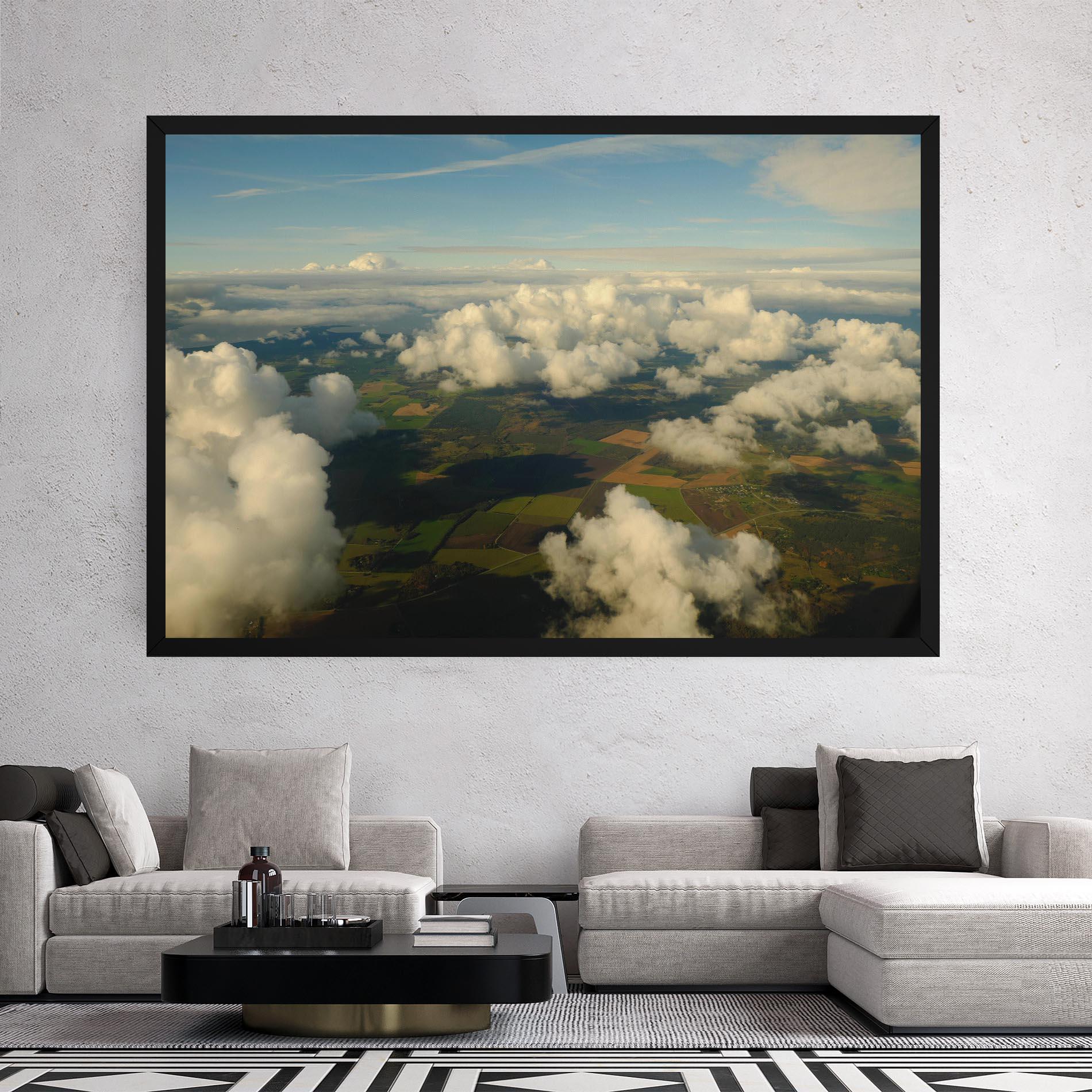 Vászonkép Clouds View From Plane mockup 2