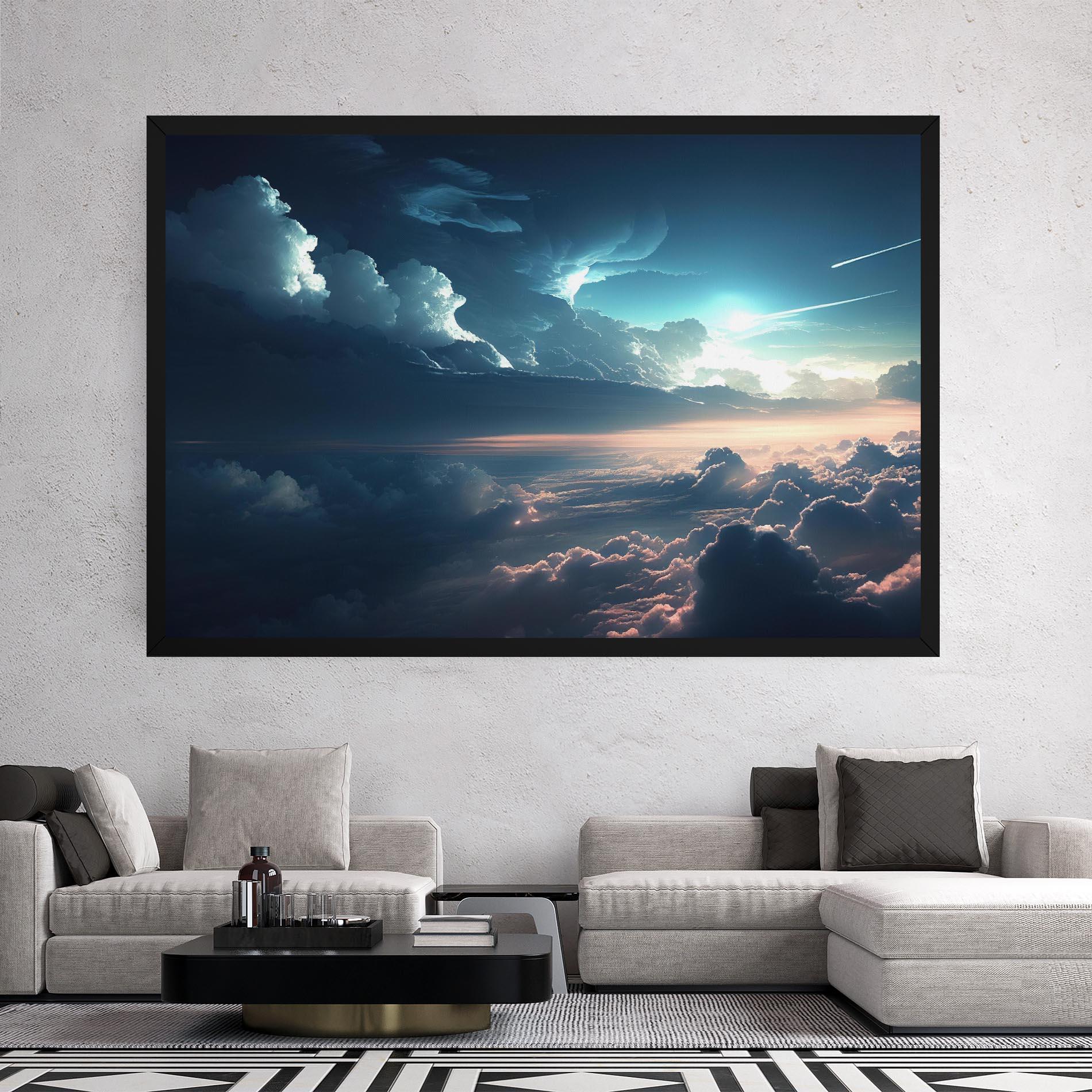 Vászonkép Dark Clouds mockup 2