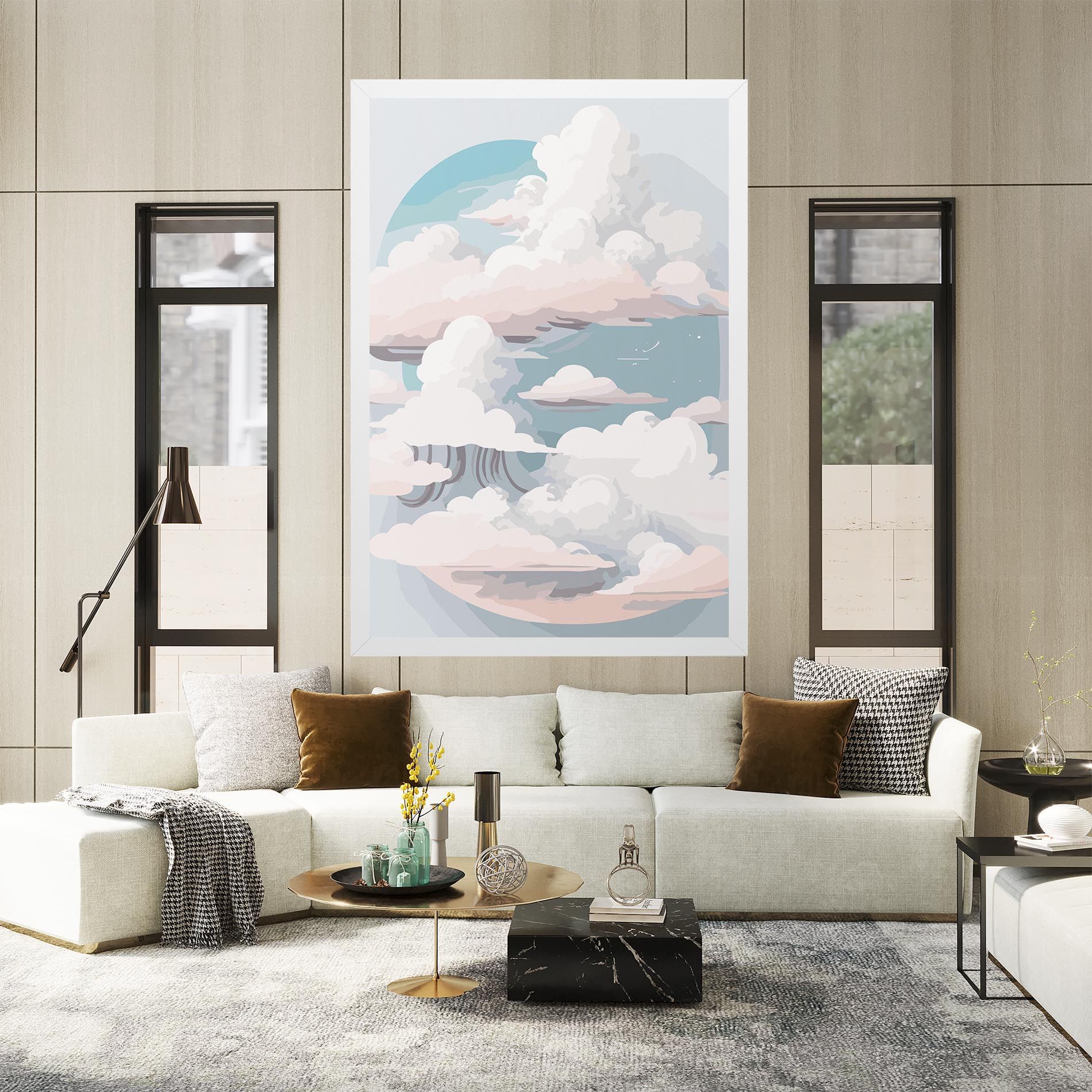 Cloud White Art mockup 2