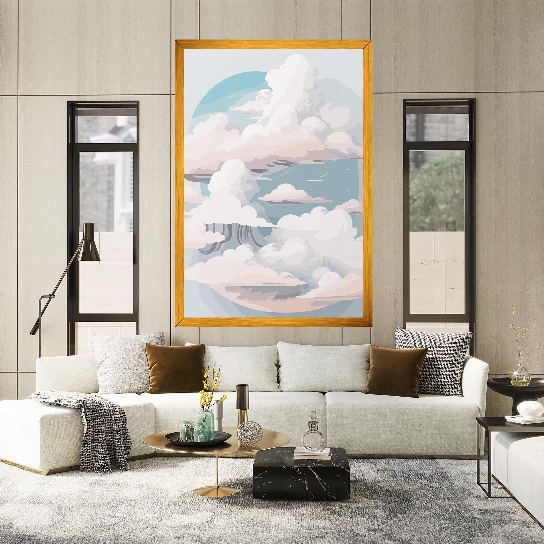 Vászonkép Cloud White Art mockup 2
