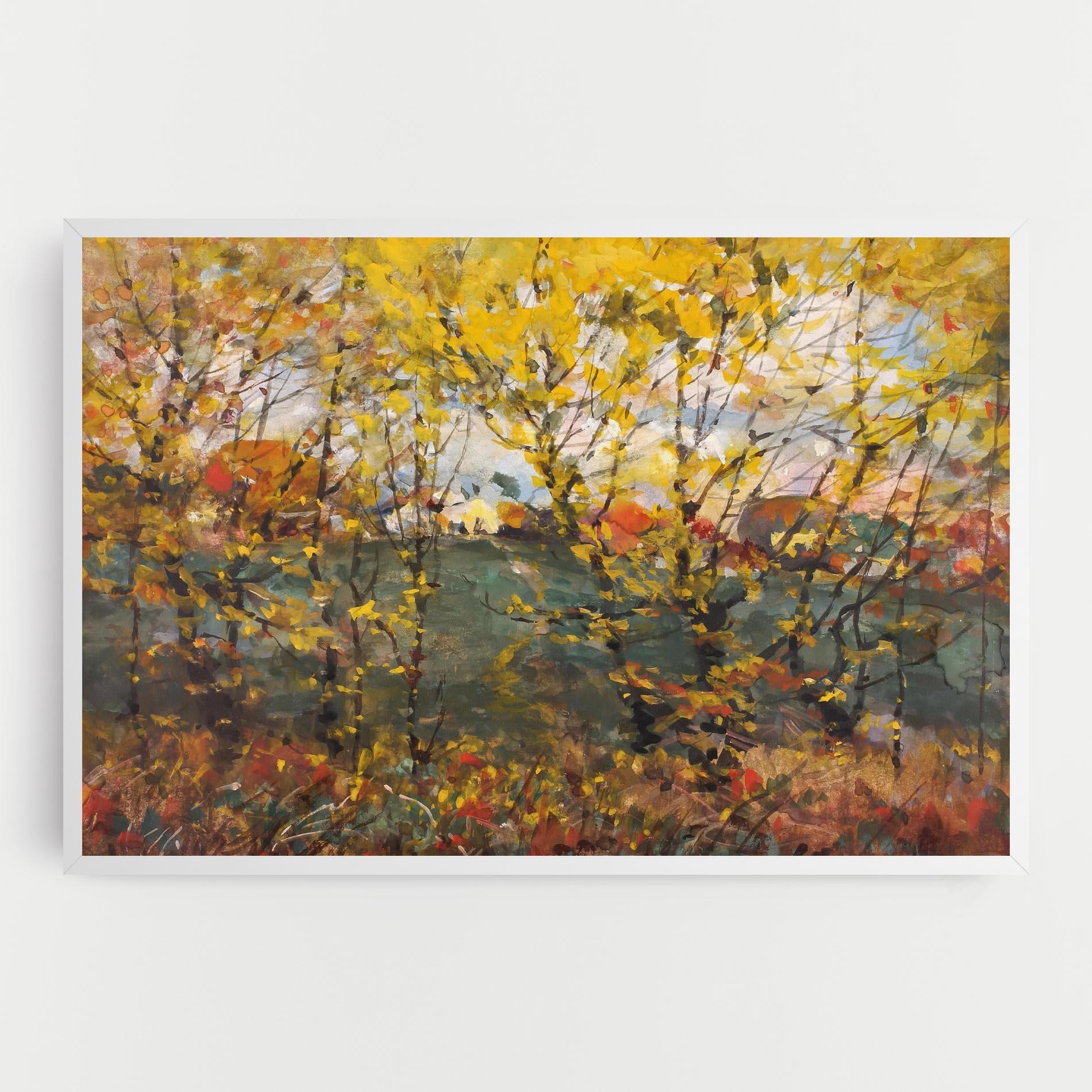 Vászonkép Autumn Painting Tree mockup 0