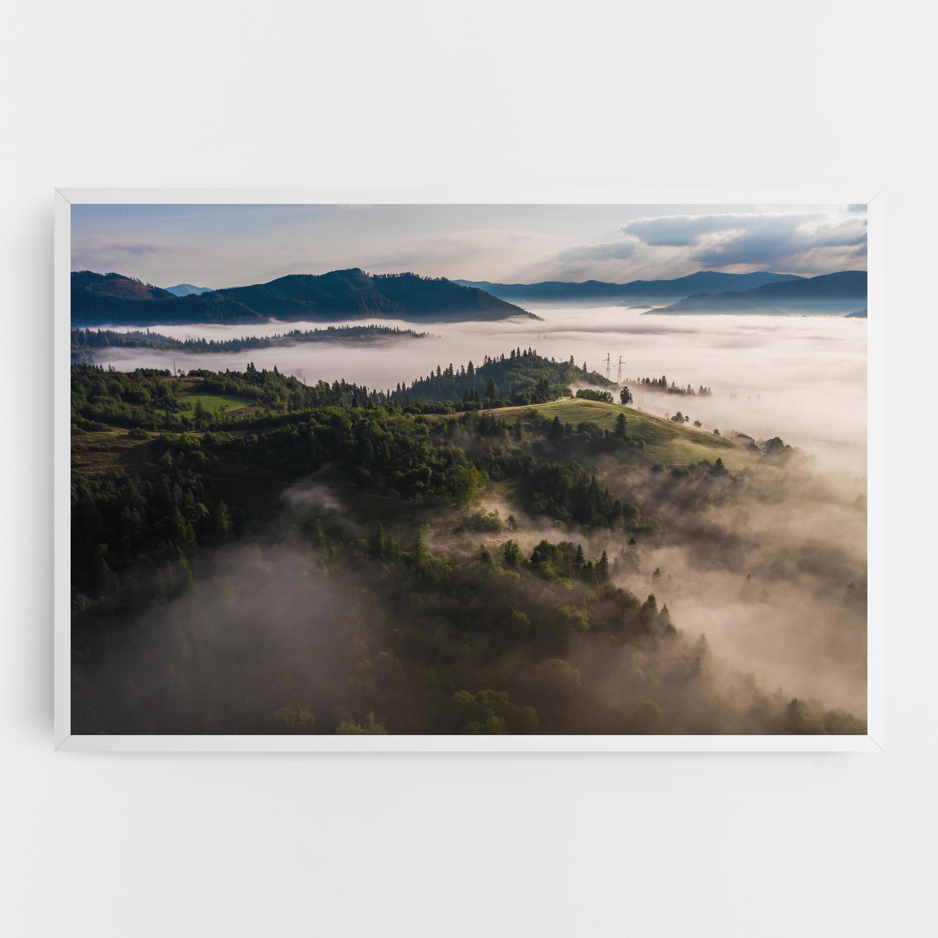 Vászonkép Foggy Forest View mockup 0